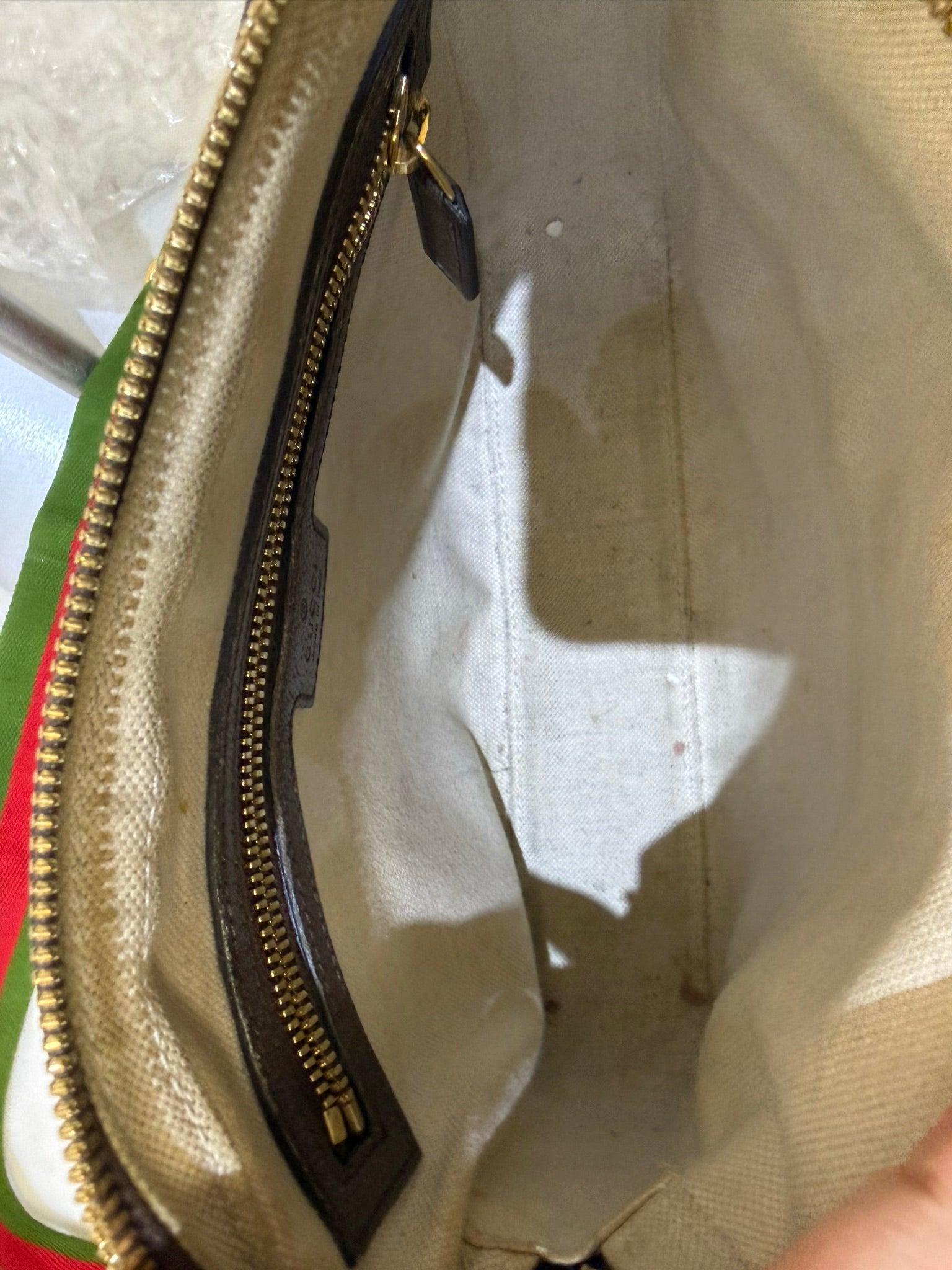 Gucci Monogram Brown Leather Bag thumbnail 9
