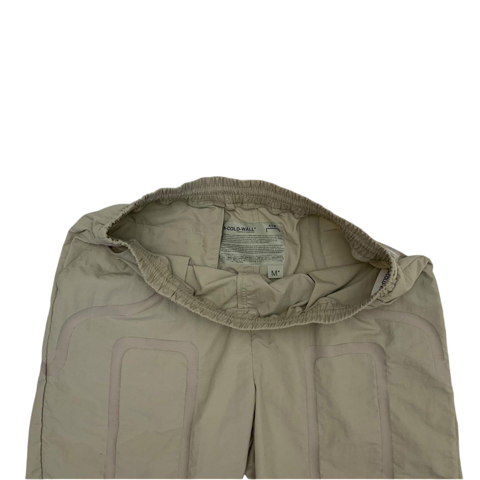 A-Cold-Wall Bracket Taped Track Shorts Beige (Size M) thumbnail 2