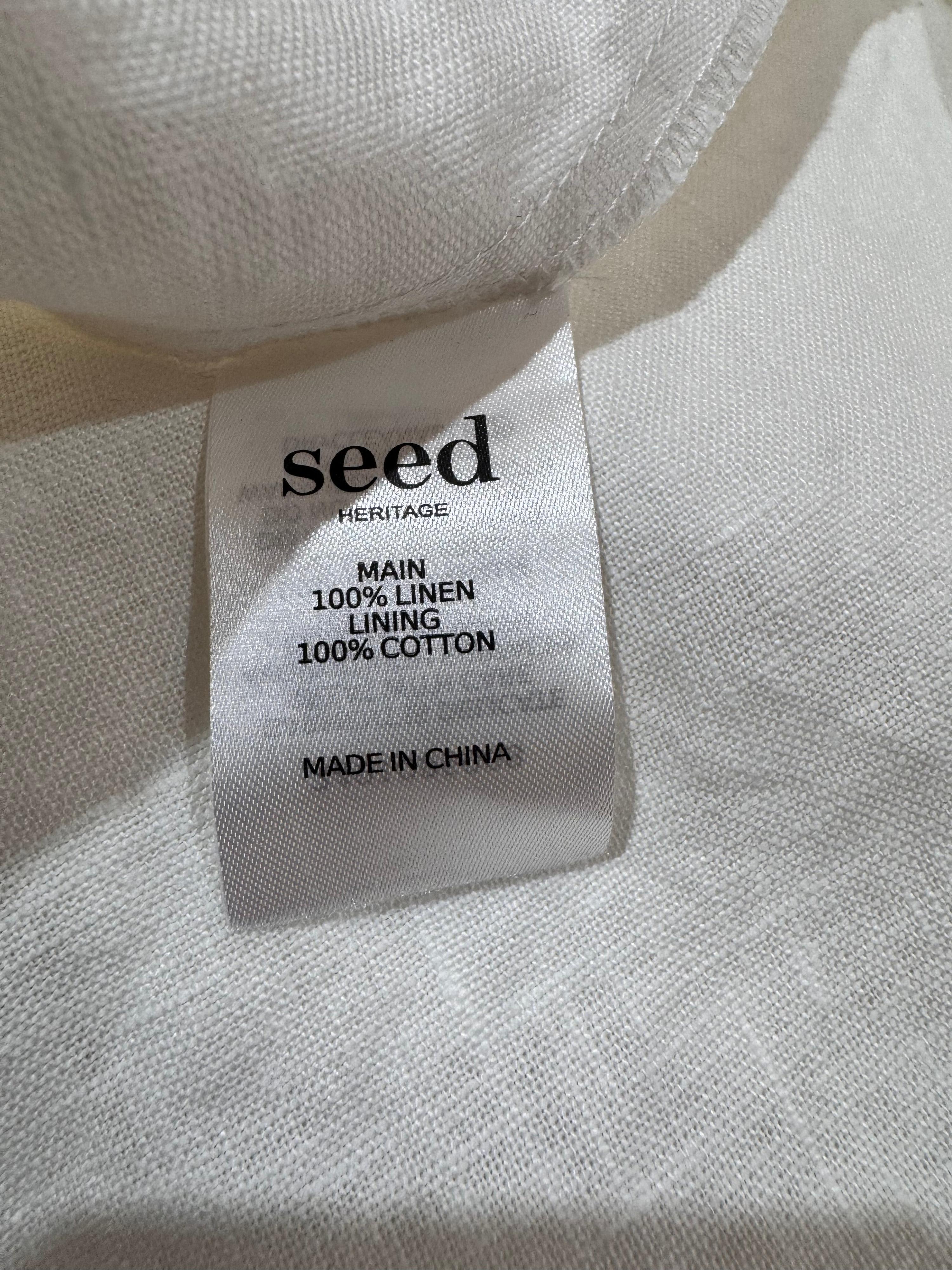 Seed Whisper White Linen dress NWT - size 8 thumbnail 9