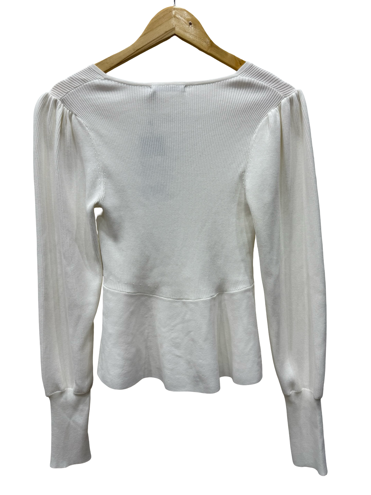 Portmans White Peplum Top M thumbnail 2