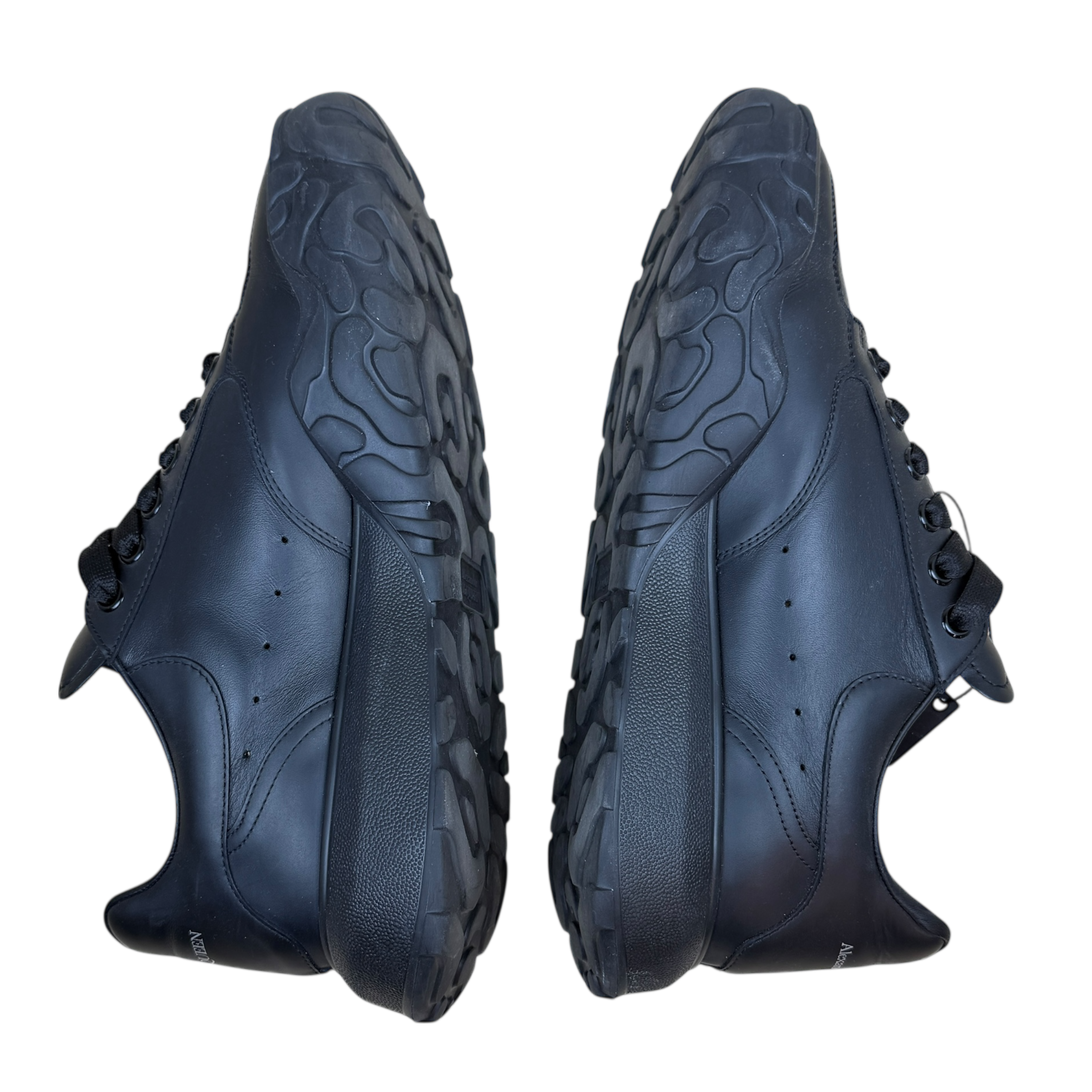 Alexander McQueen Court Leather Sneakers Black (US9/EU42) thumbnail 3