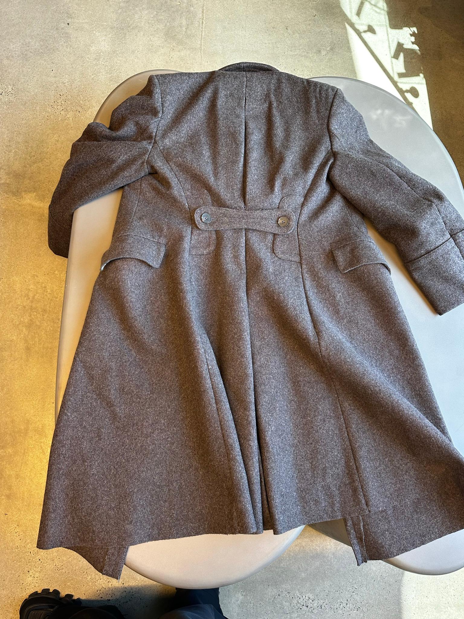 1960s Double Breasted Military Wool Coat Grey (Fits M-L) thumbnail 3