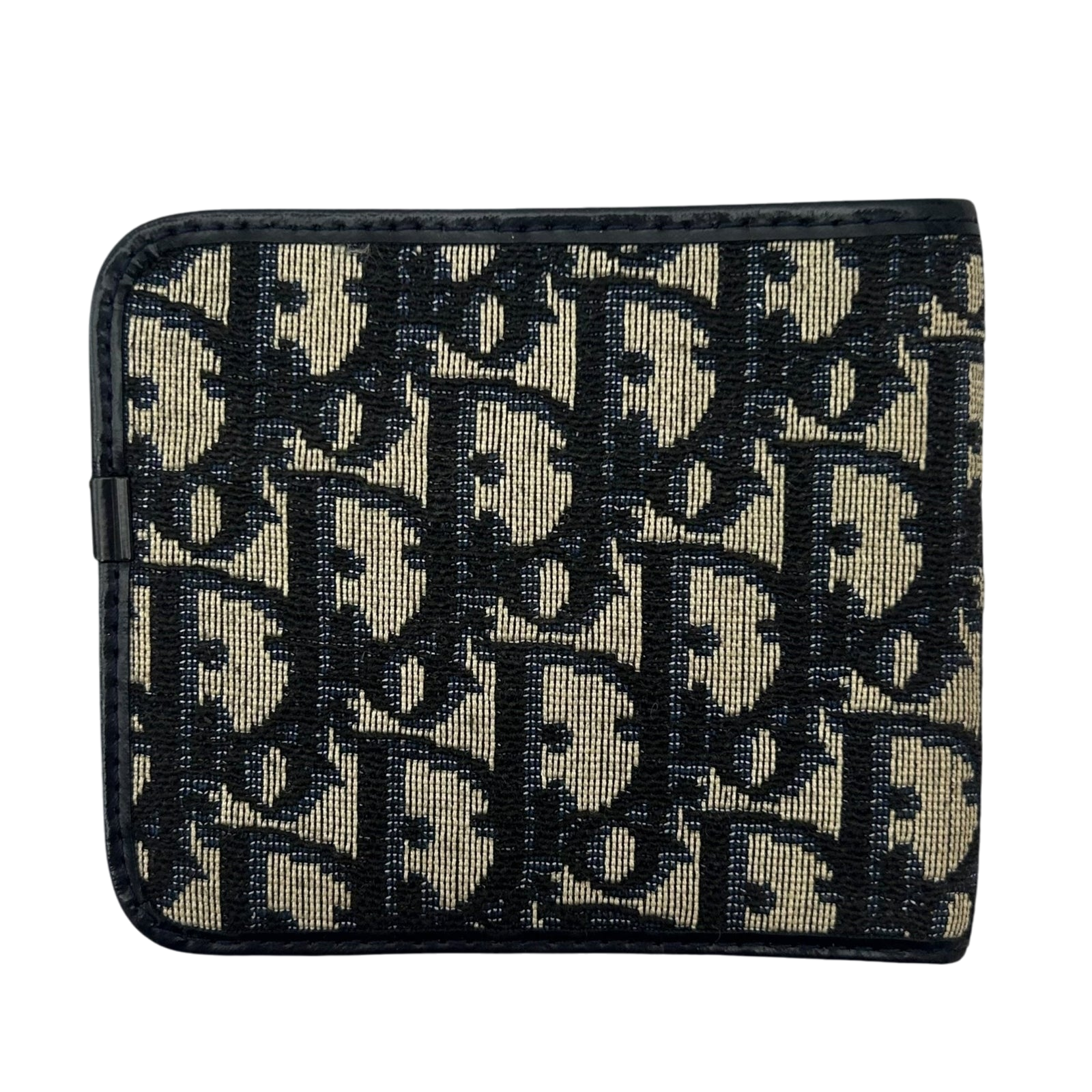 Christian Dior Oblique Trotter Bifold Wallet Navy / Beige thumbnail 2