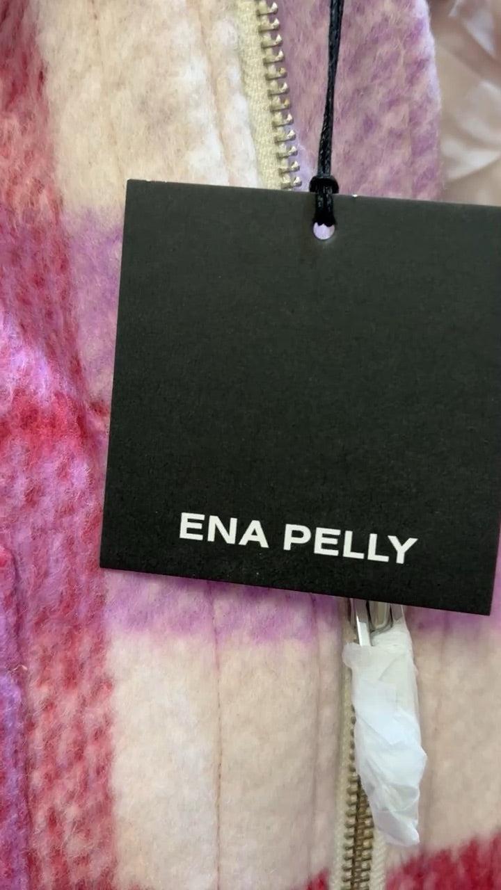 Ena Pelly Purple Pink Plaid Jacket 10 thumbnail 4