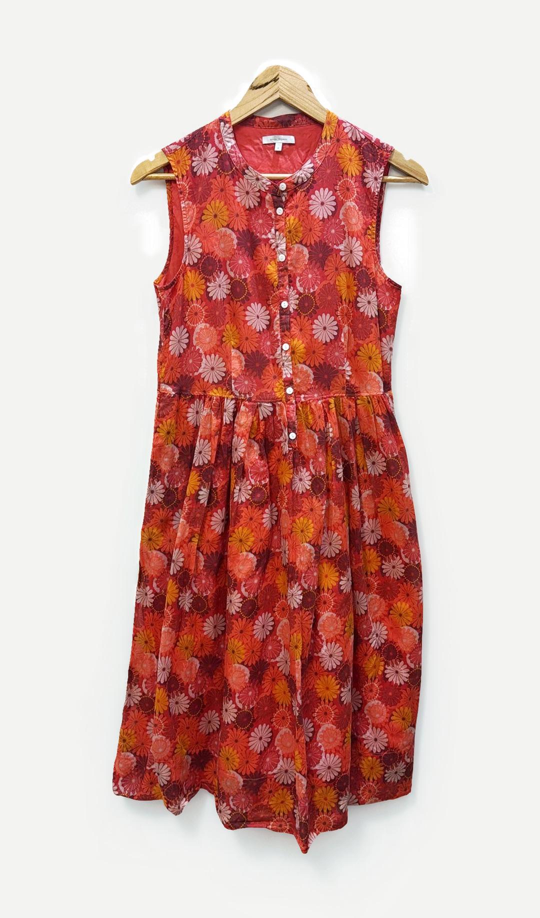 Anna Thomas Orange Floral Dress 8