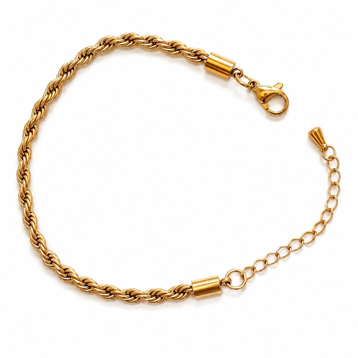 Beautiful Earth Gold Rope Chain Bracelet
