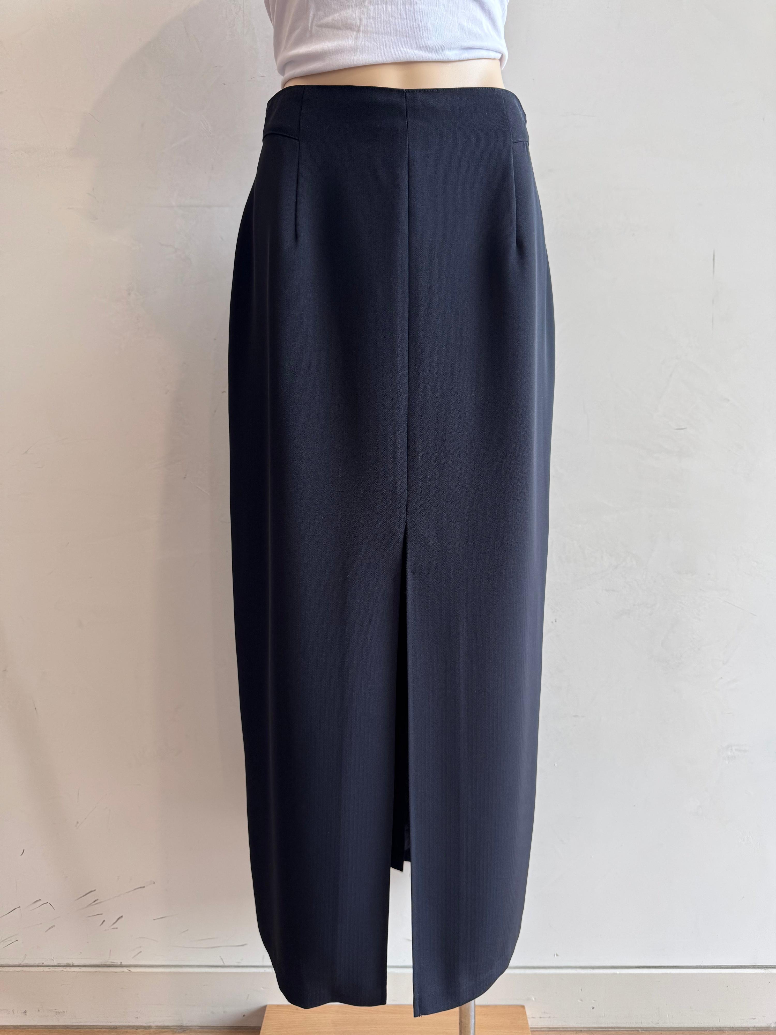 Vintage Katie’s Navy Maxi Split Skirt - size 14 thumbnail 4