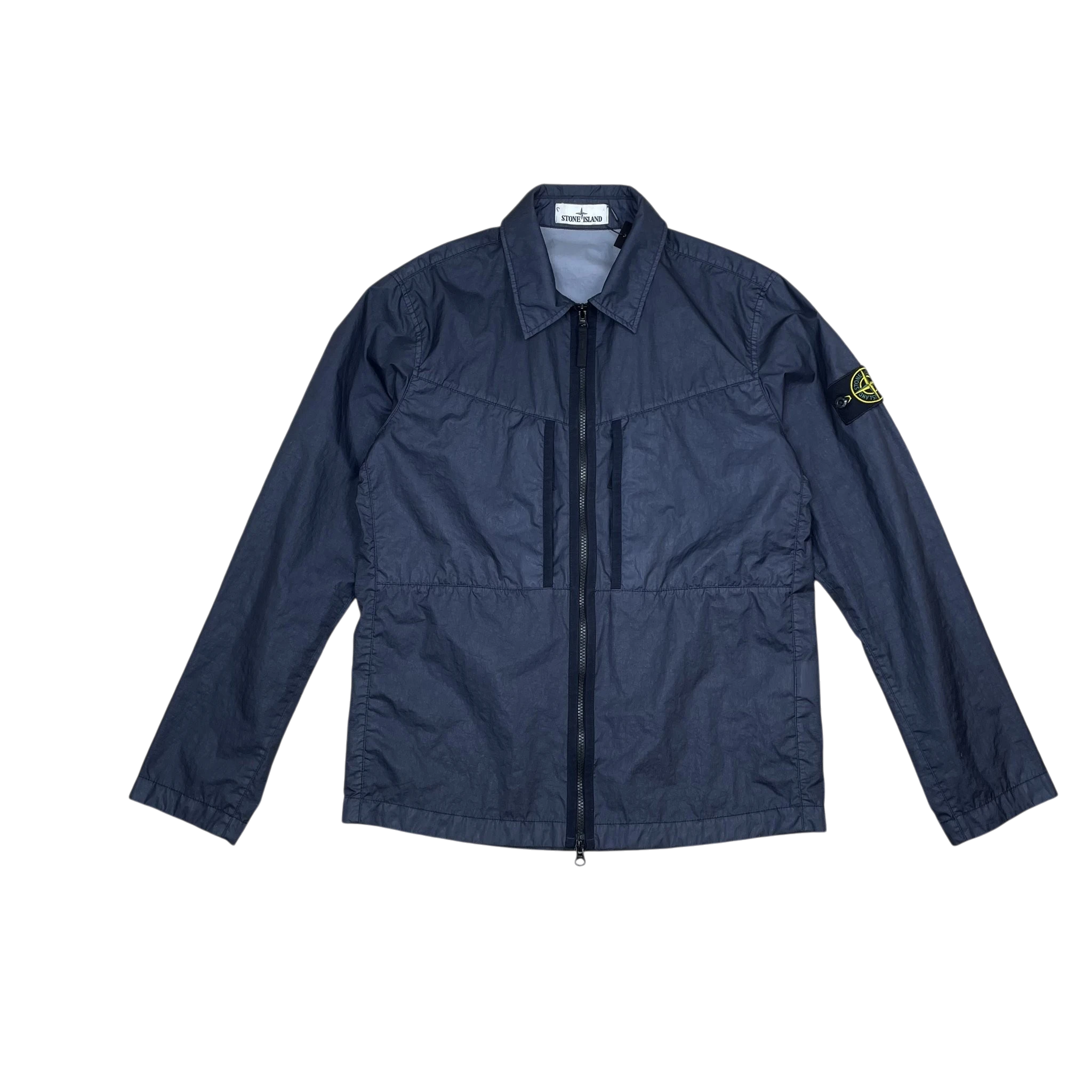 Stone Island Membrana 3L TC Multi Pocket Zip Overshirt/Jacket Navy (Size M)