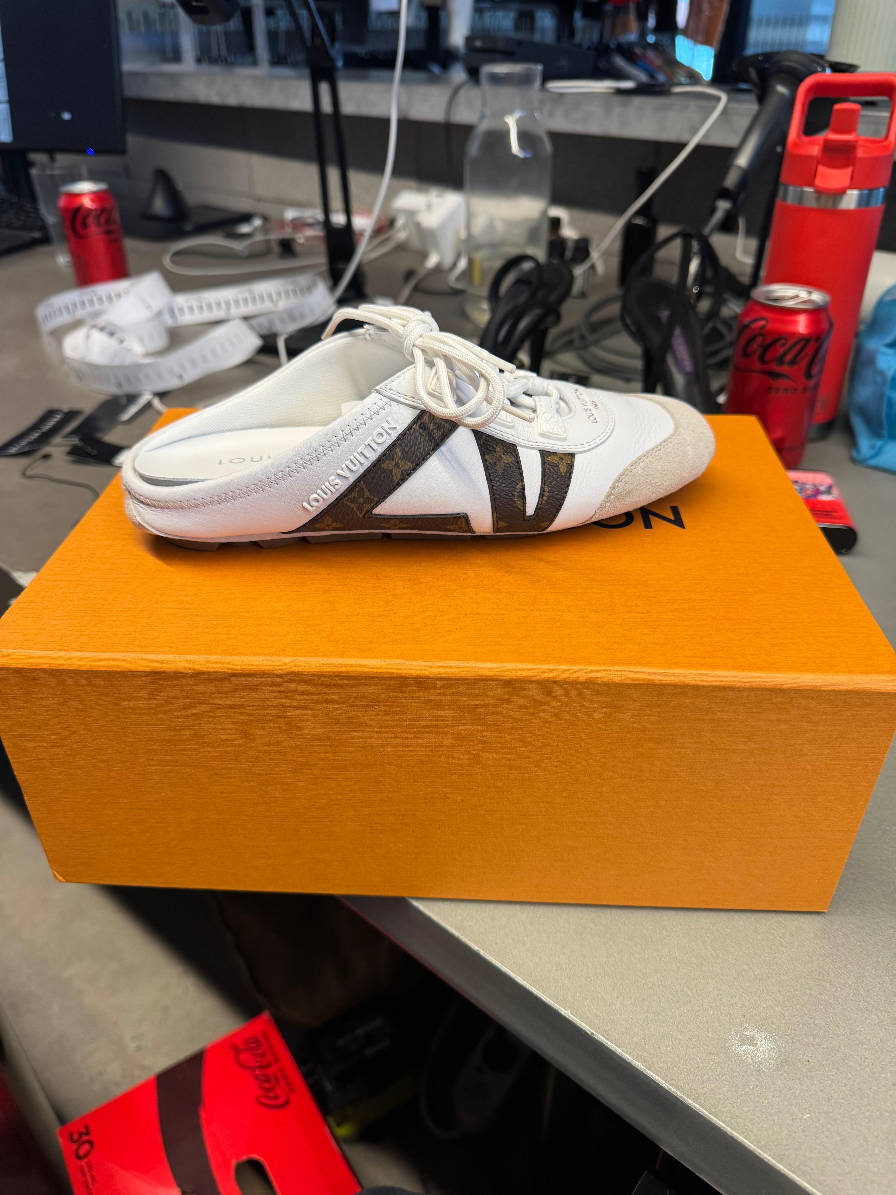 Louis Vuitton Open Back Sneakerina White/Brown (Size EU35)