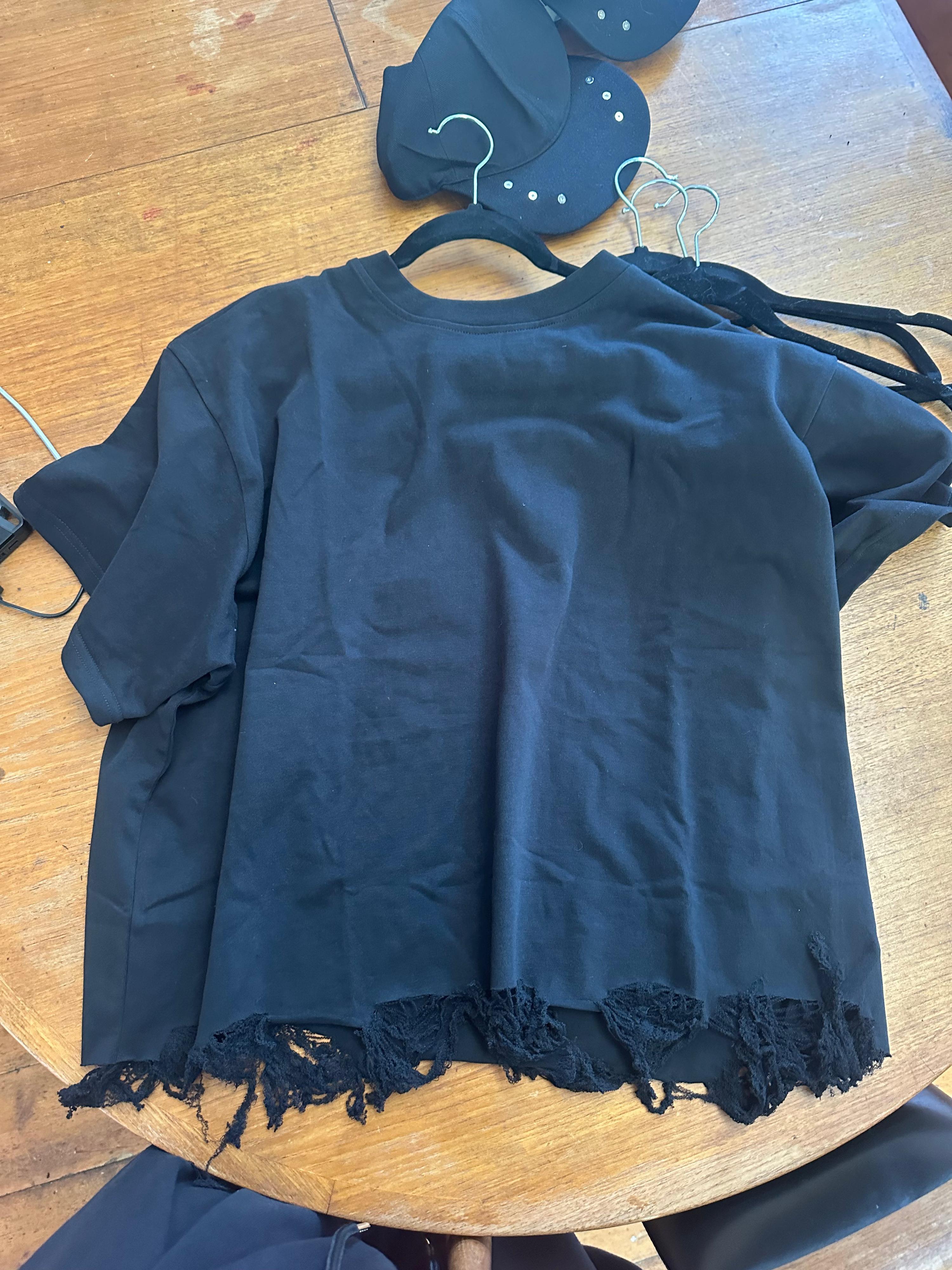 Aesir Studios Distressed T-Shirt Black (Size 1/S-M)