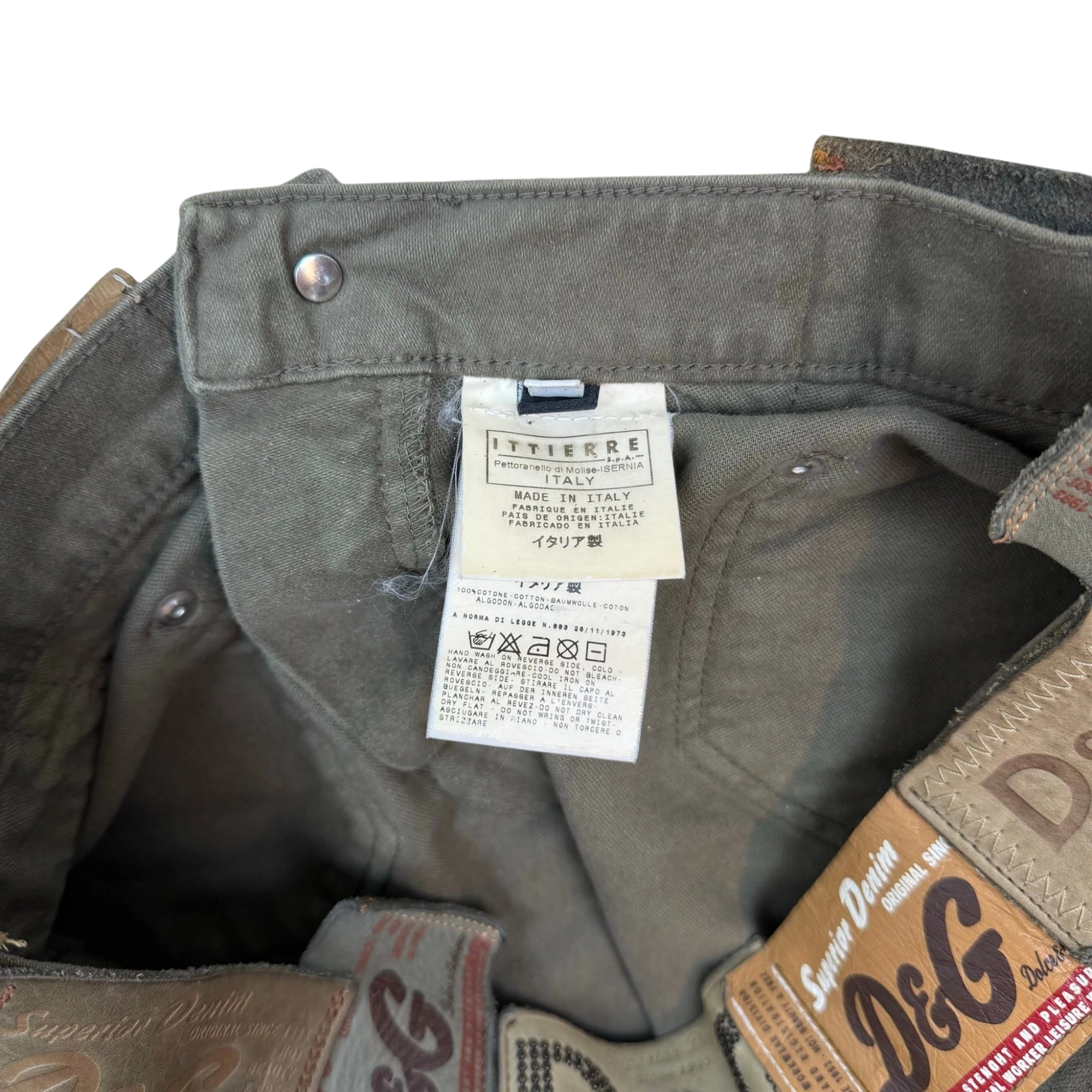 Dolce & Gabbana AW03 Multi Tag Skirt Khaki Green (Size EU38) thumbnail 6
