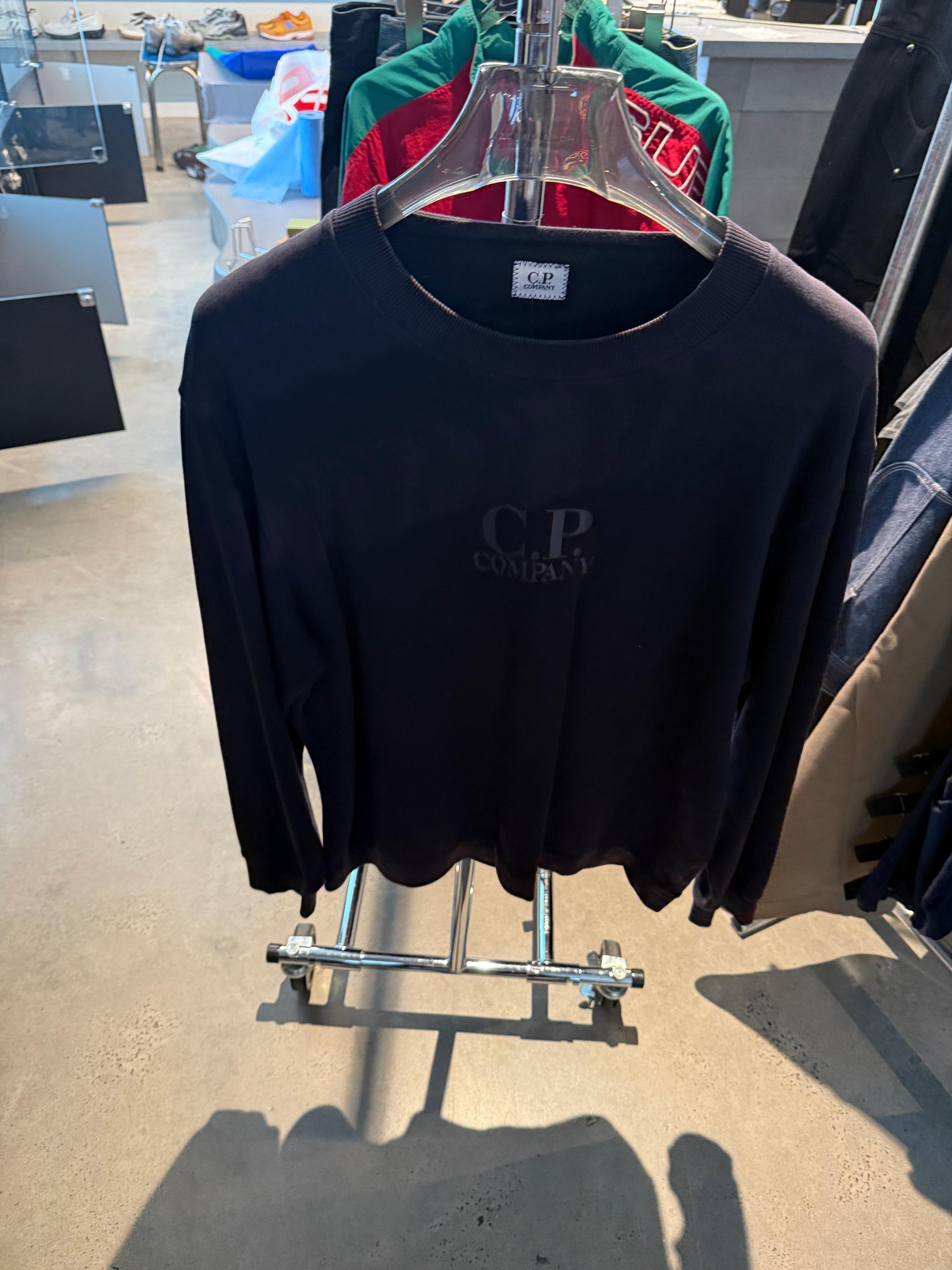 C.P. Company Logo Sweatshirt Navy (Fits XL-XXL)