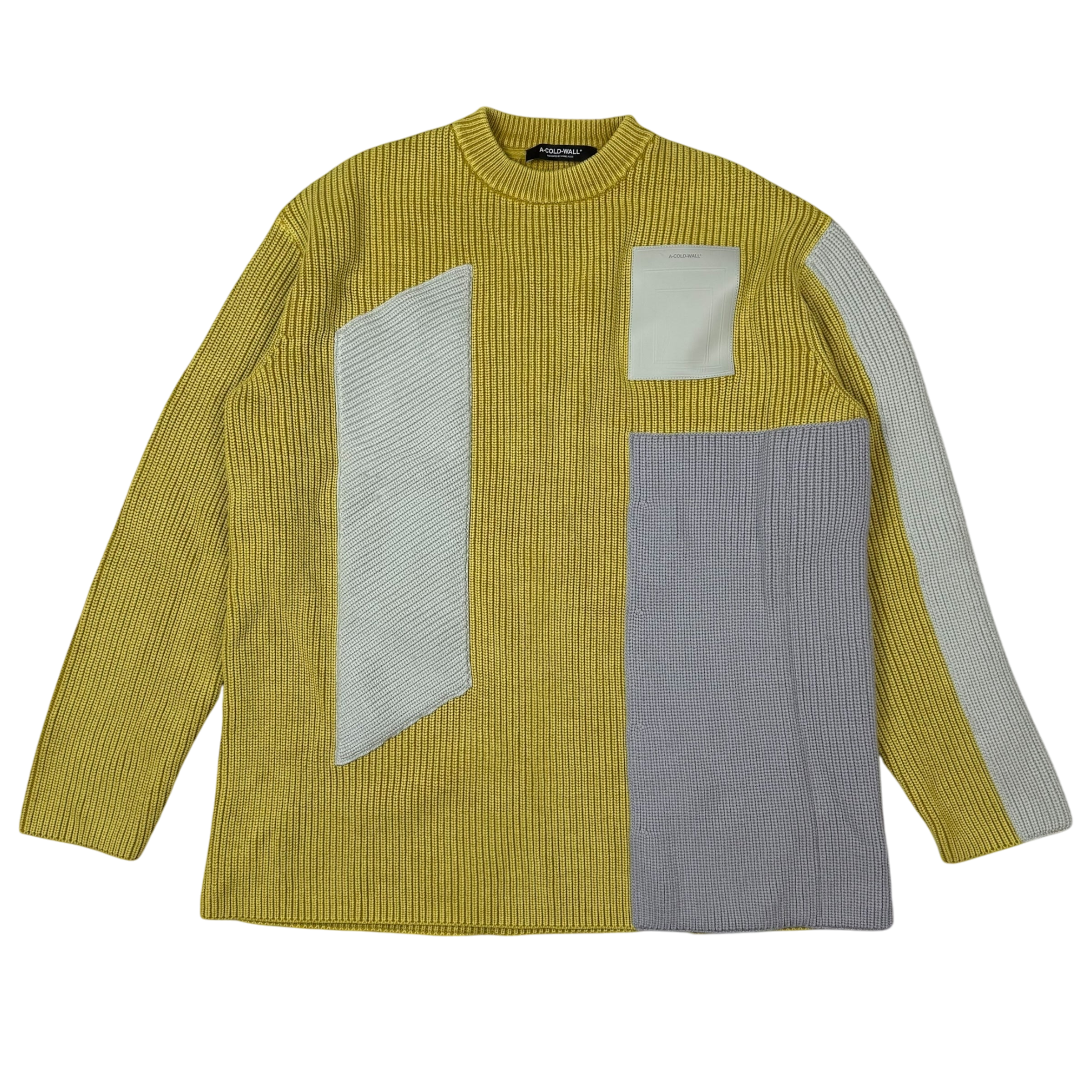 A-Cold-Wall* FW21 Runway Frame Knit Sweatshirt Sulphur Yellow (Size S)