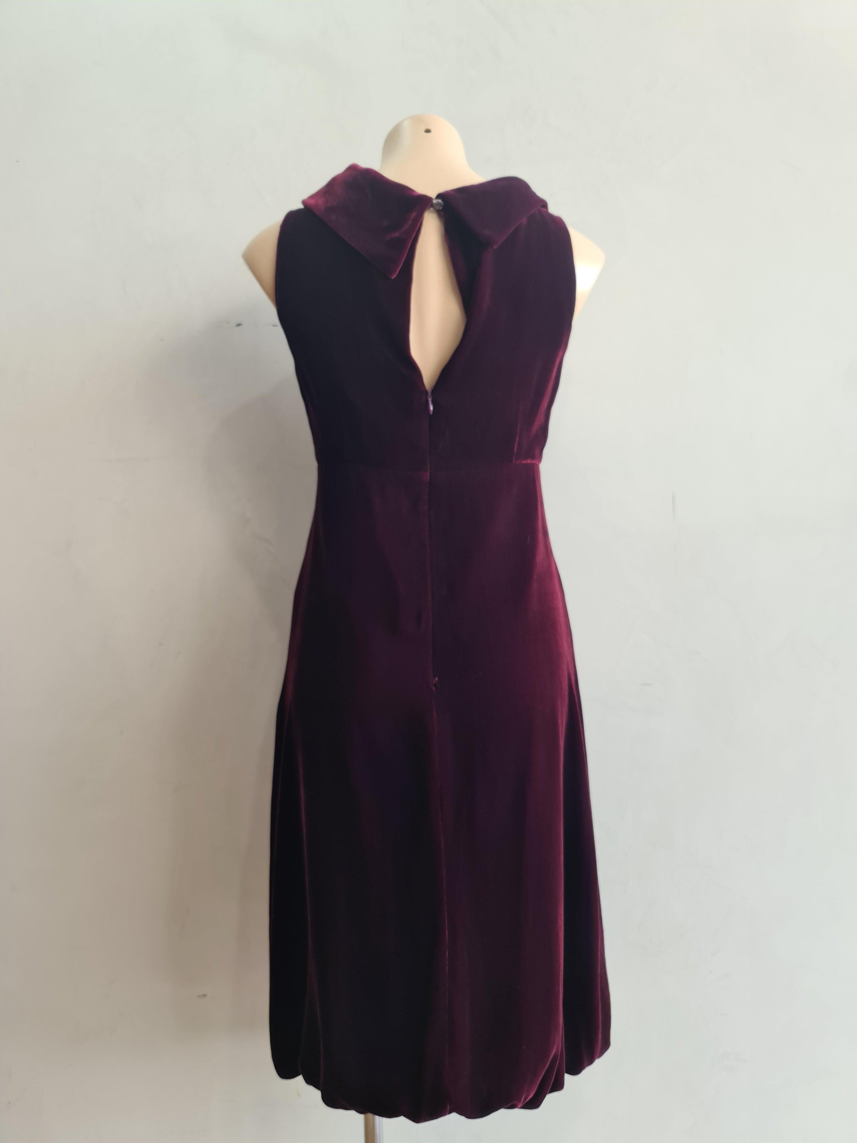 Vintage Monica Velvet Dress - size S thumbnail 5