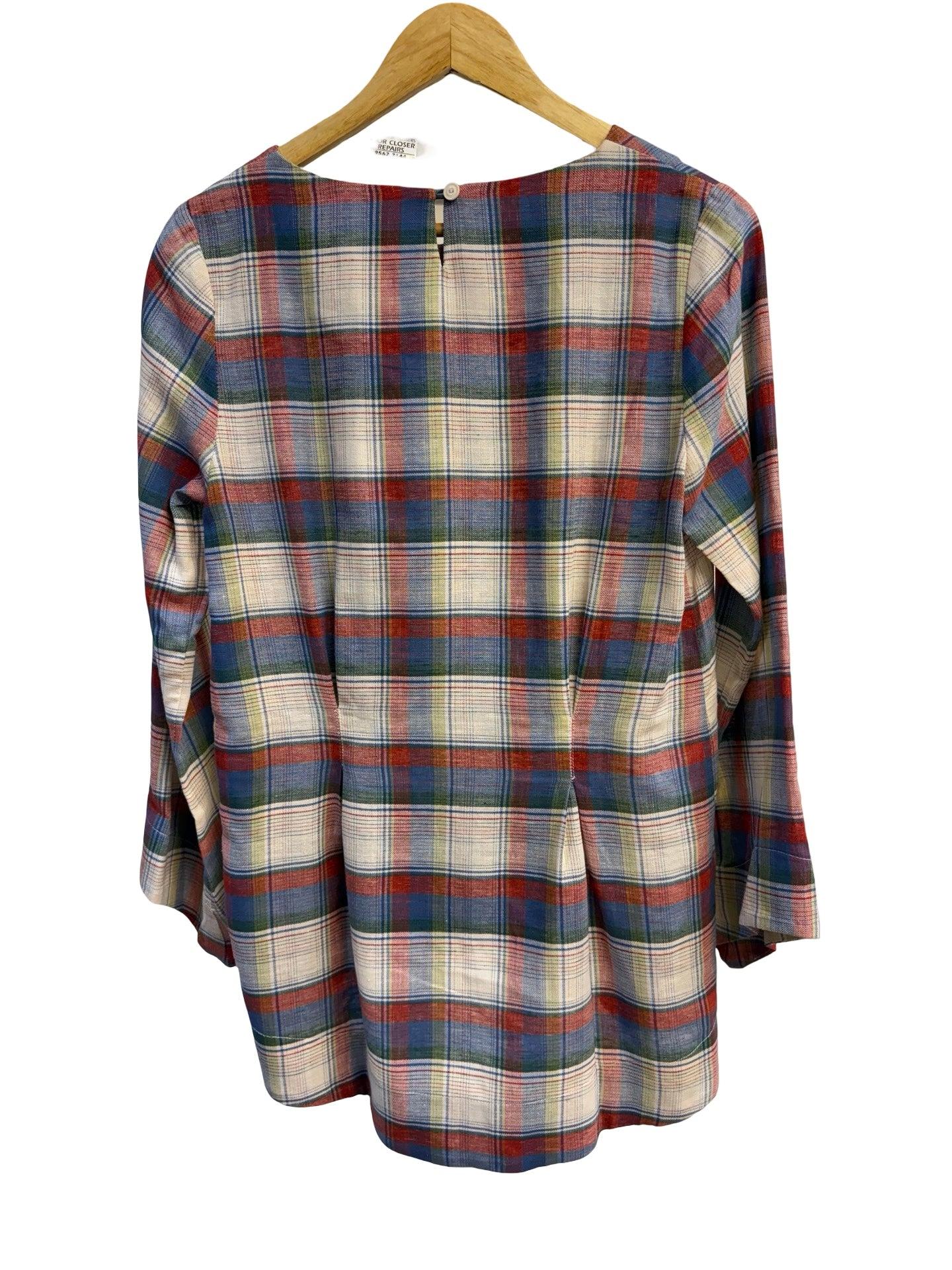 Flatiron Cream, Blue & Red Check Shirt 1 thumbnail 2
