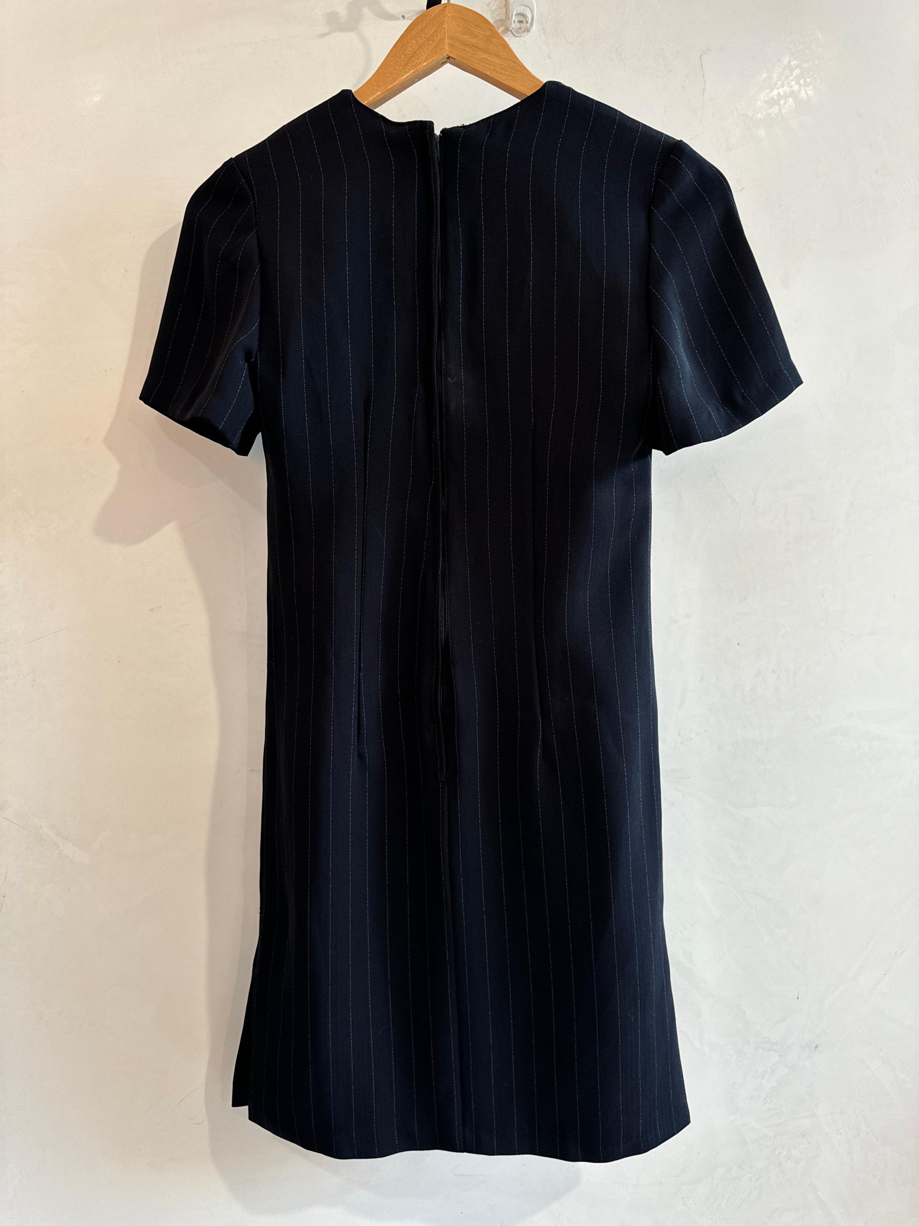 Vintage Katies Navy Striped Shift Dress Size 8 thumbnail 2