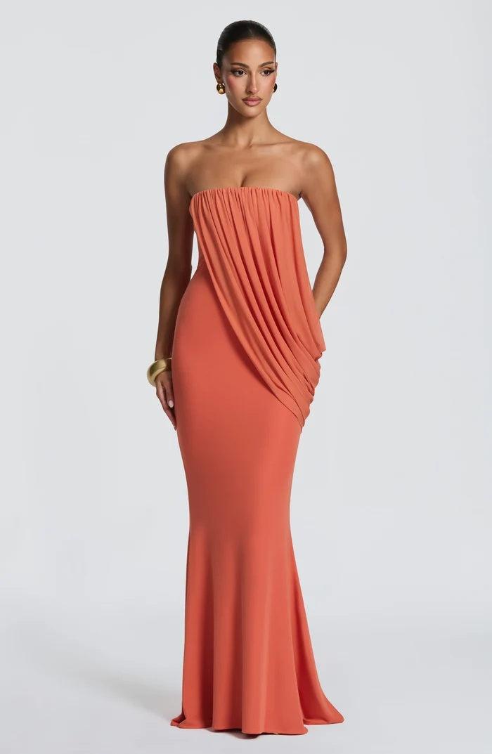 Baby Boo Burnt Orange Maxi Dress XS