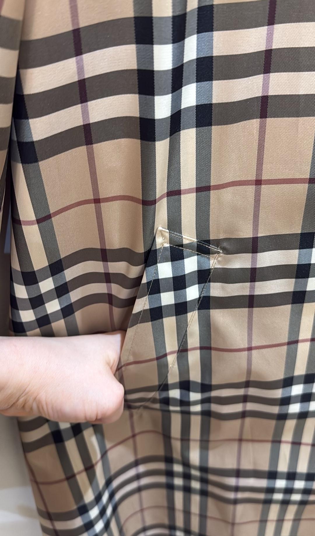 Burberry Beige Check Raincoat L thumbnail 3