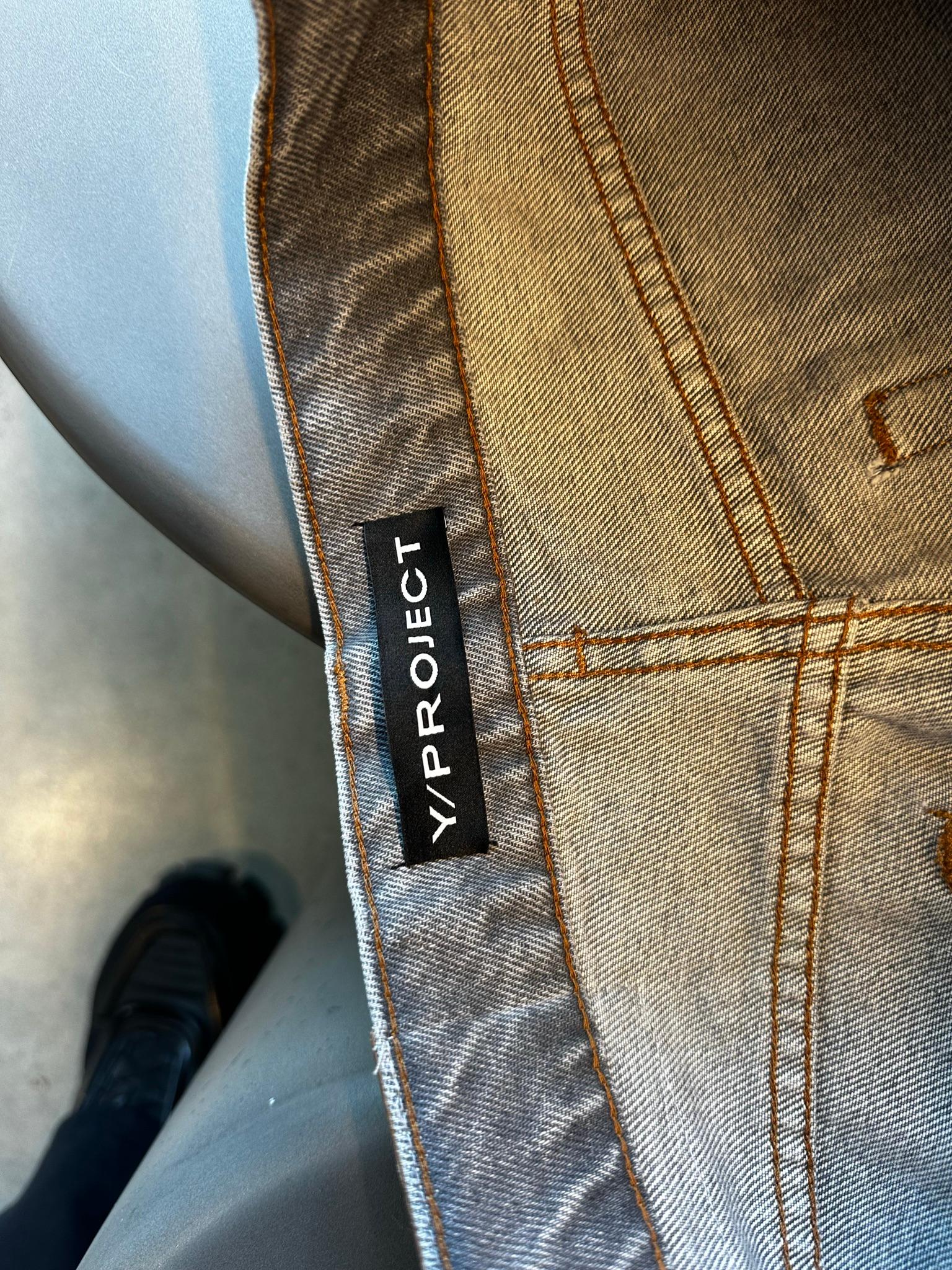 Y/Project Acid Wash Scalloped Hem Jeans White/Grey (Size 29) thumbnail 2