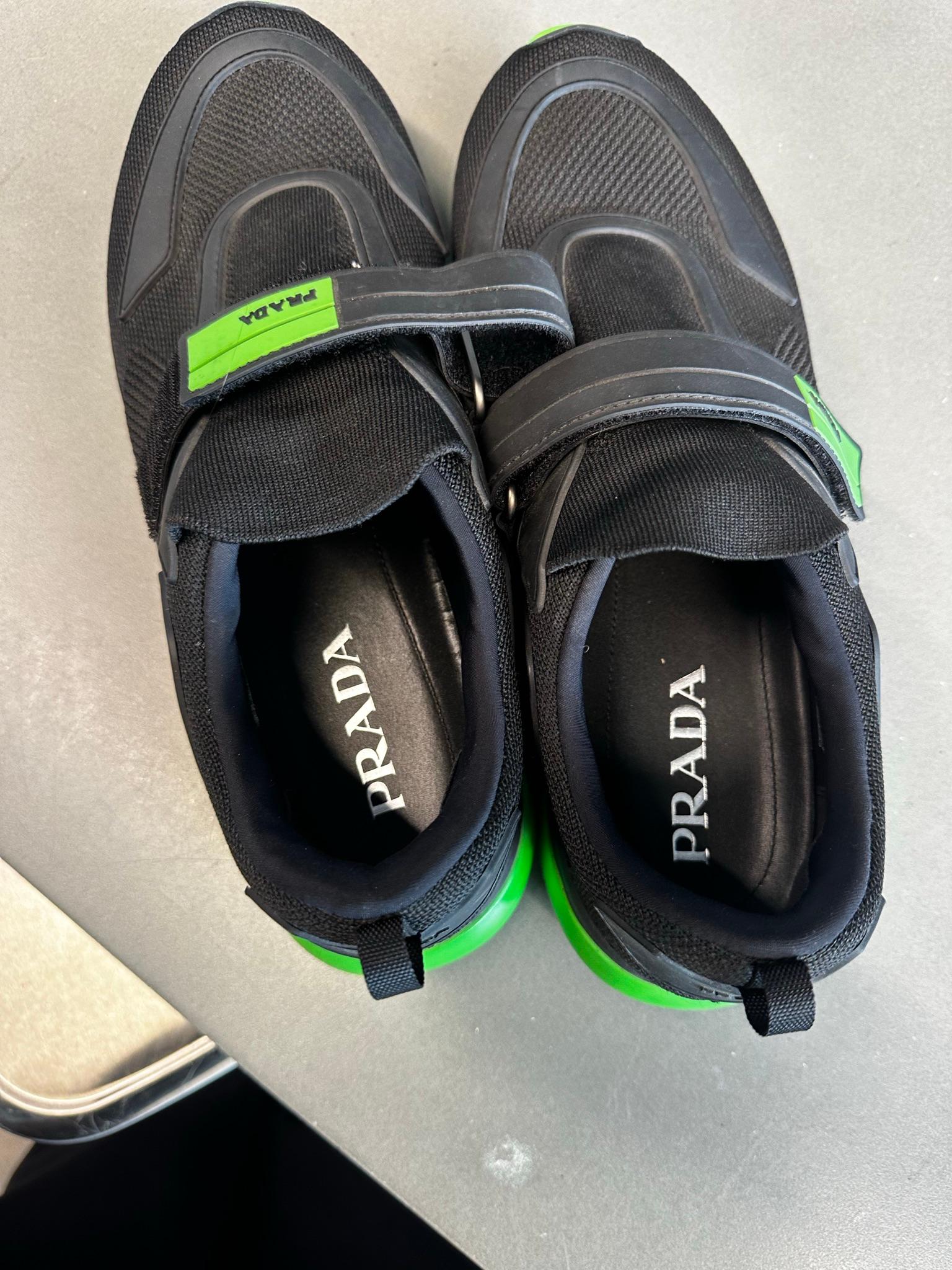 Prada FW18 Cloudbust Strap Sneakers Black/Green (Size US11/UK10) thumbnail 3