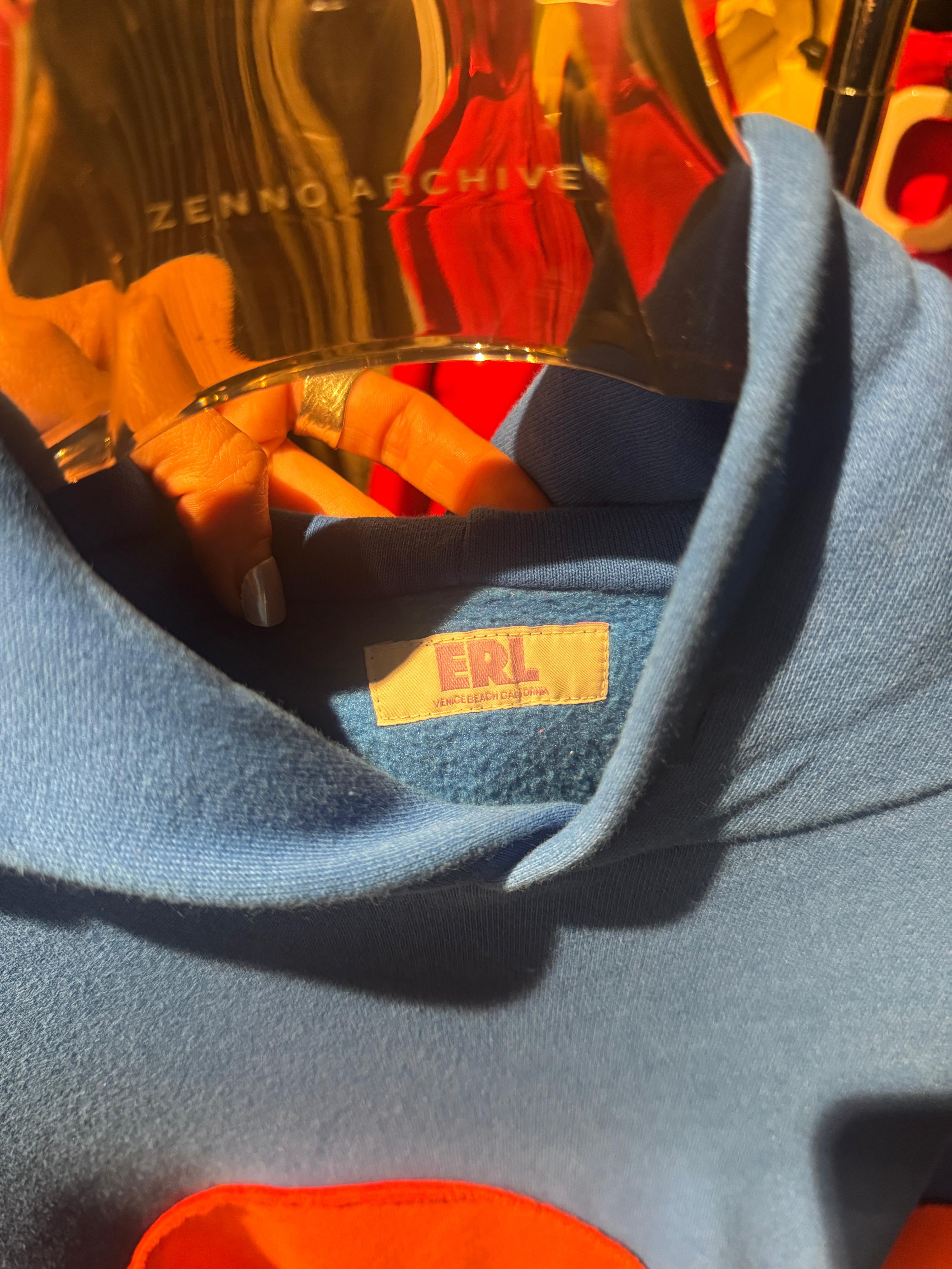 ERL Swirl Hoodie Blue / Orange (Size L) thumbnail 2