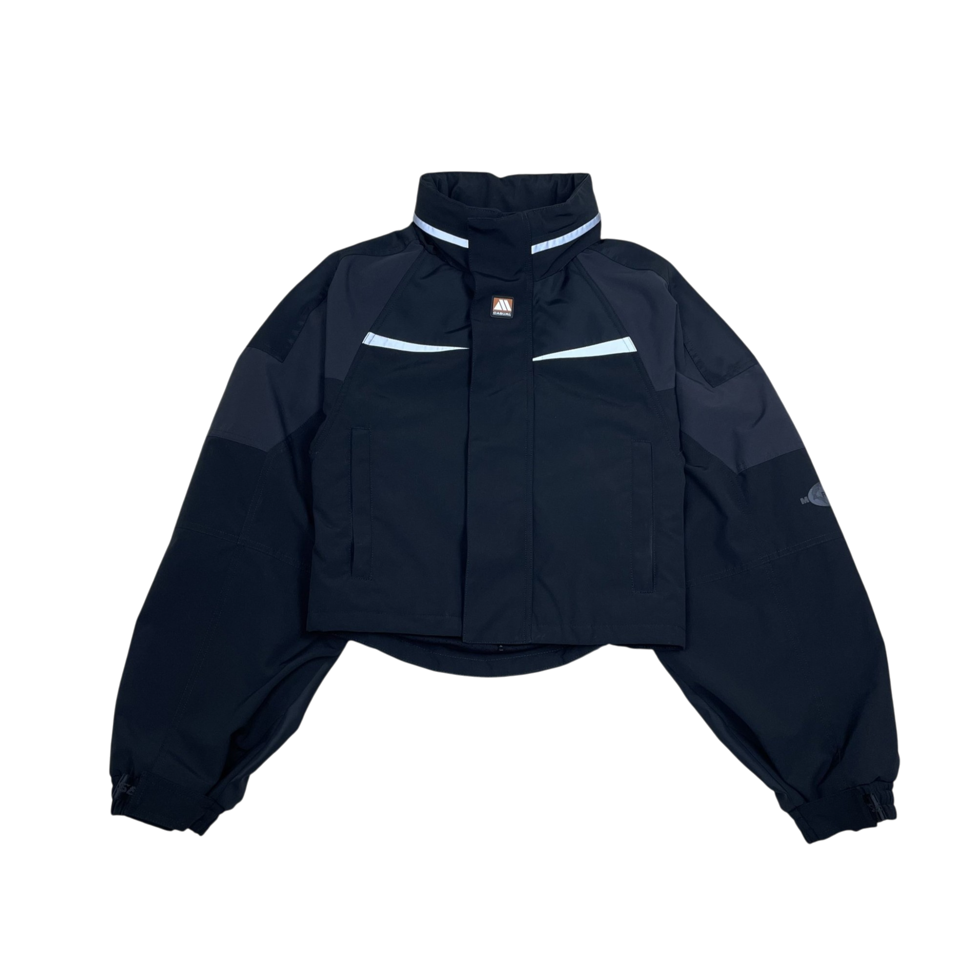 Martine Rose 2024 Shrunken Sports Jacket Black/Grey (Size M)