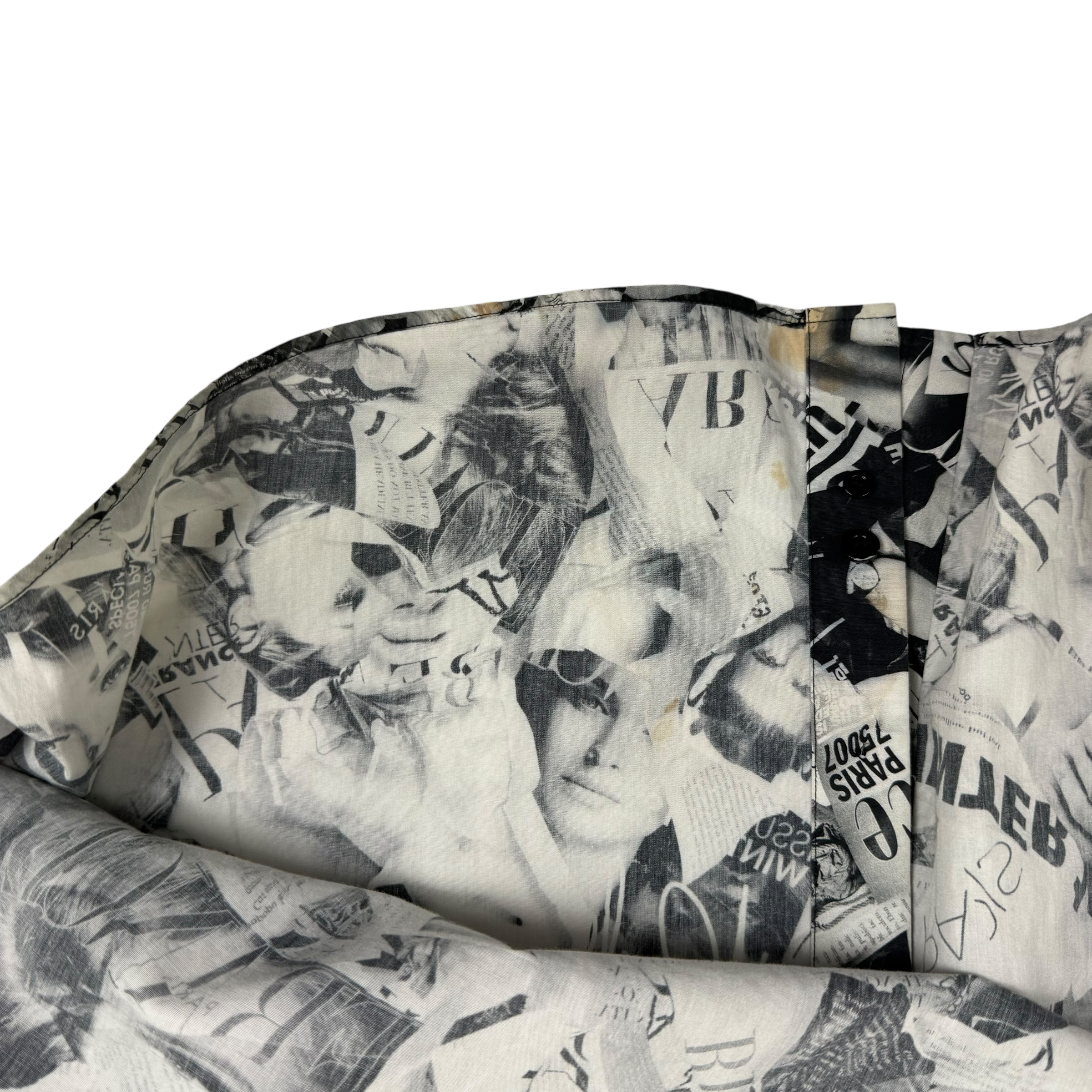 Balenciaga Magazine Print LS Shirt Black/White (fits L-XL) thumbnail 6
