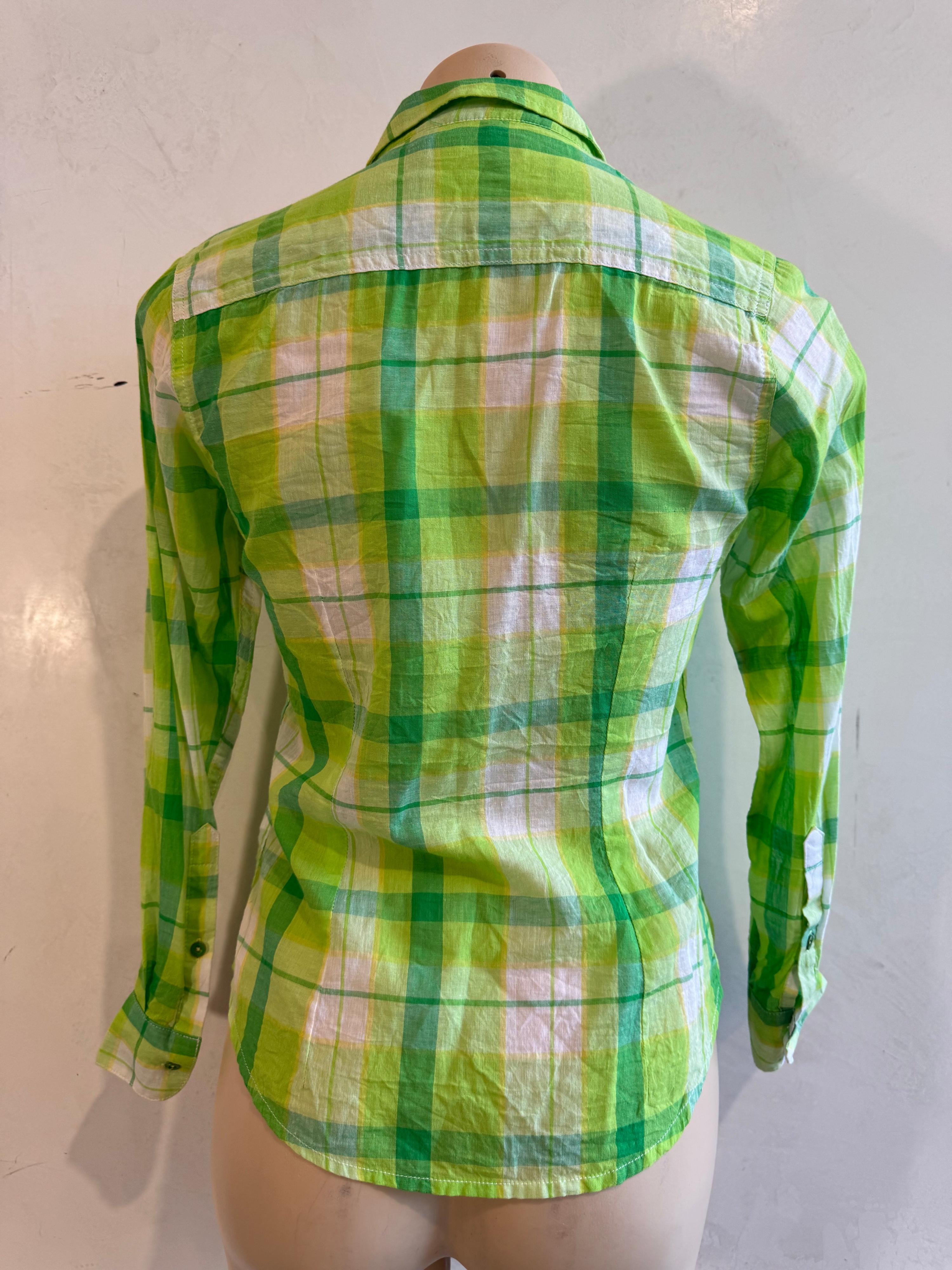 Shojo Green Check Shirt - size XS thumbnail 5