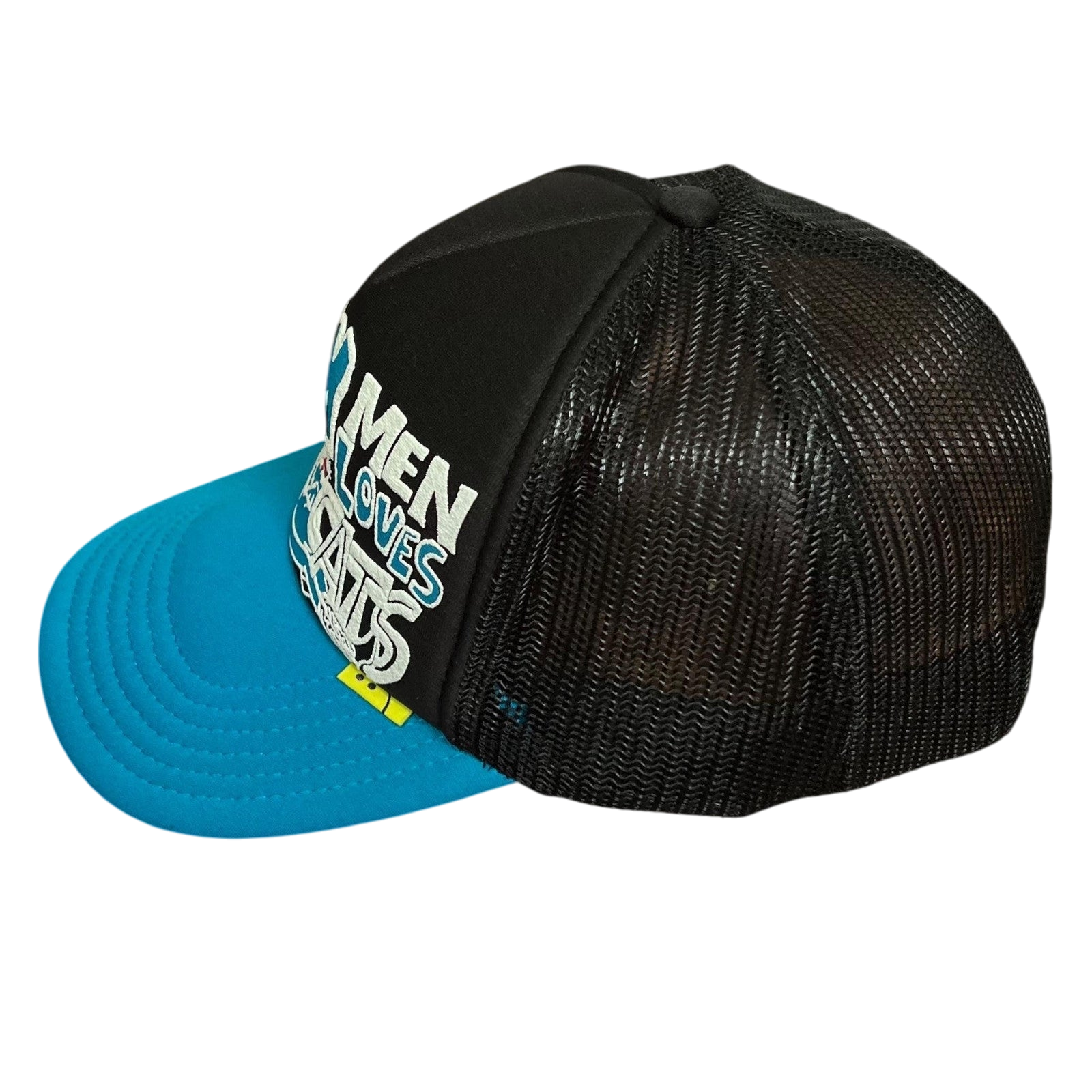 Kapital ‘Denim Men Love Cats’ Trucker Cap Black / Blue thumbnail 3