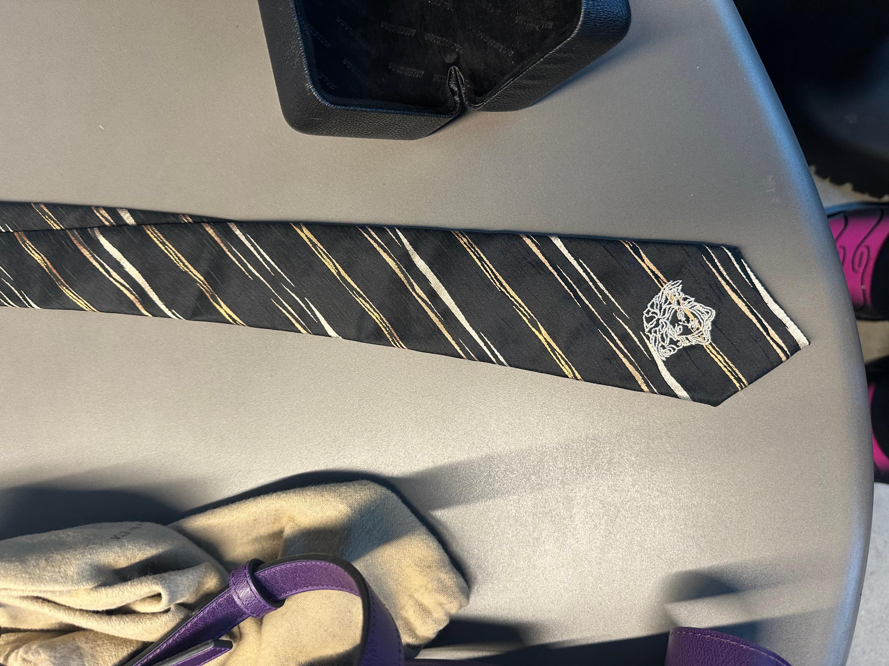 Versace Medusa Head Silk Tie