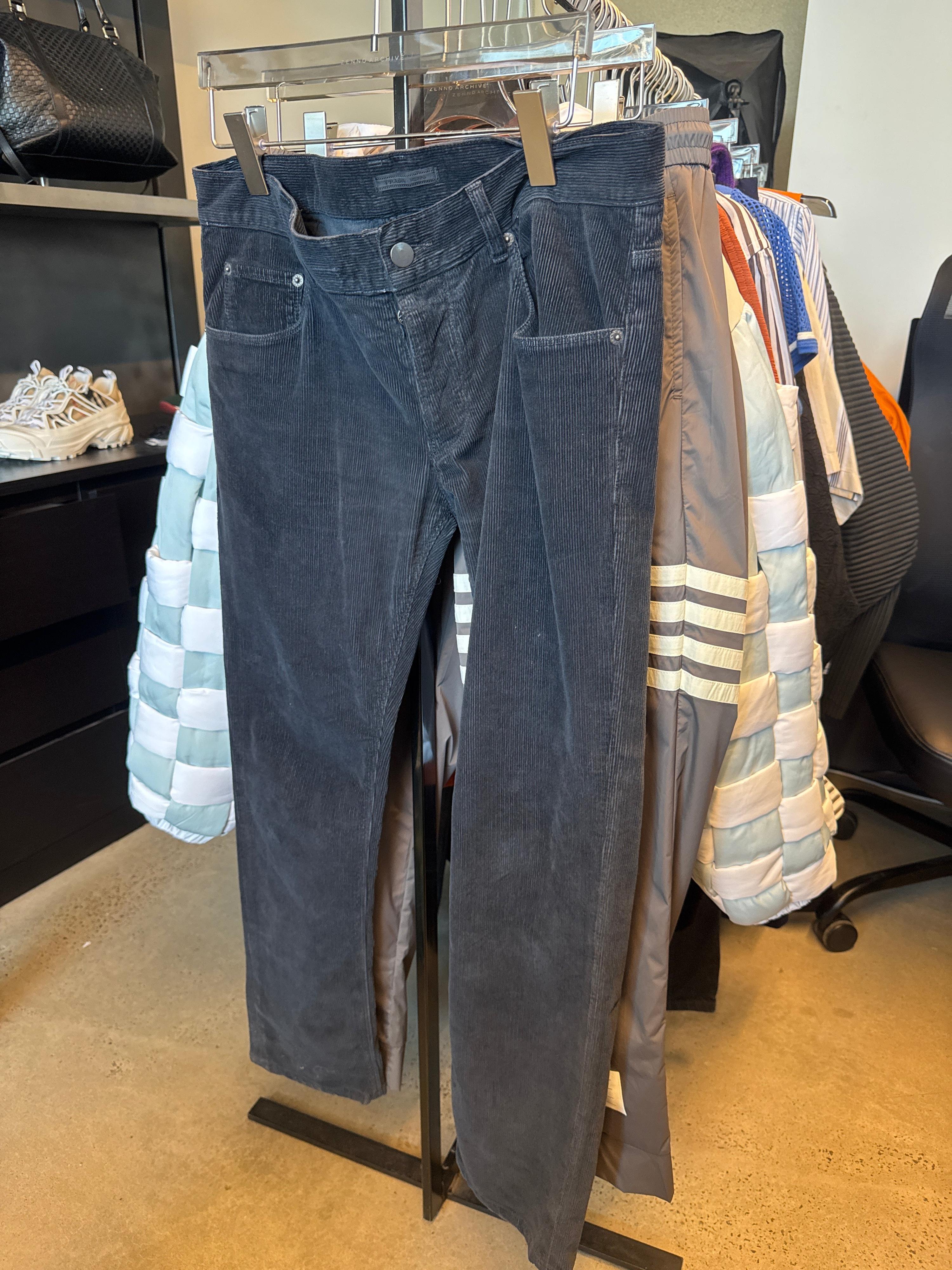 Prada Navy Corduroy Pants (Size 32