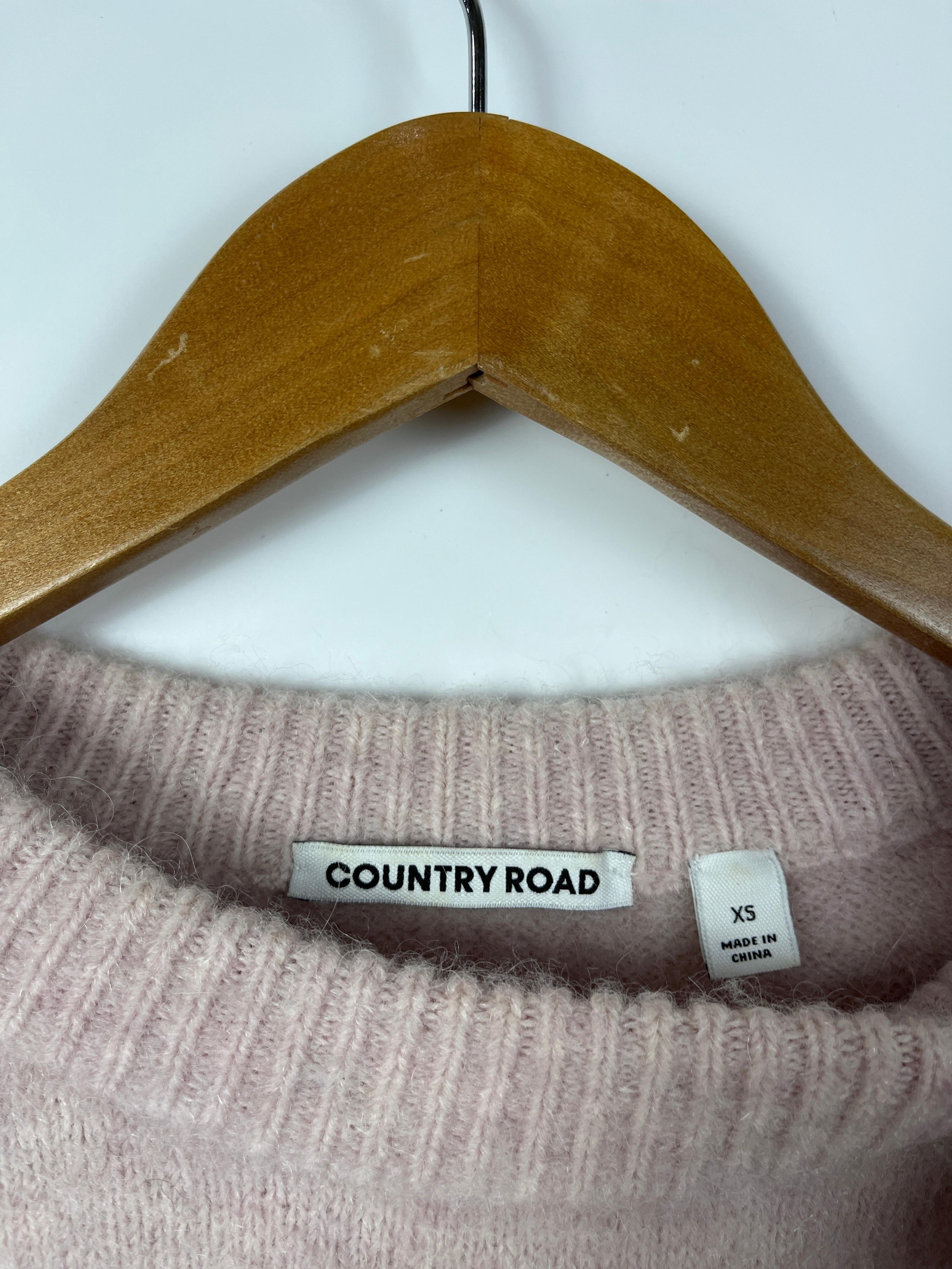 COUNTRY ROAD Pink Striped Wool Blend Jumper Size XS thumbnail 5