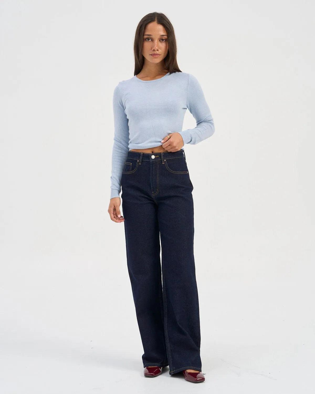 Juicy Wide Dark Blue Jeans - 28/32 thumbnail 4