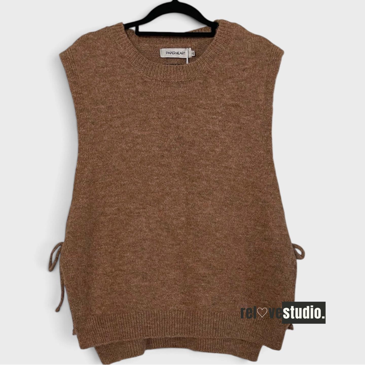 PAPER HEART WOOL BLEND KNIT VEST