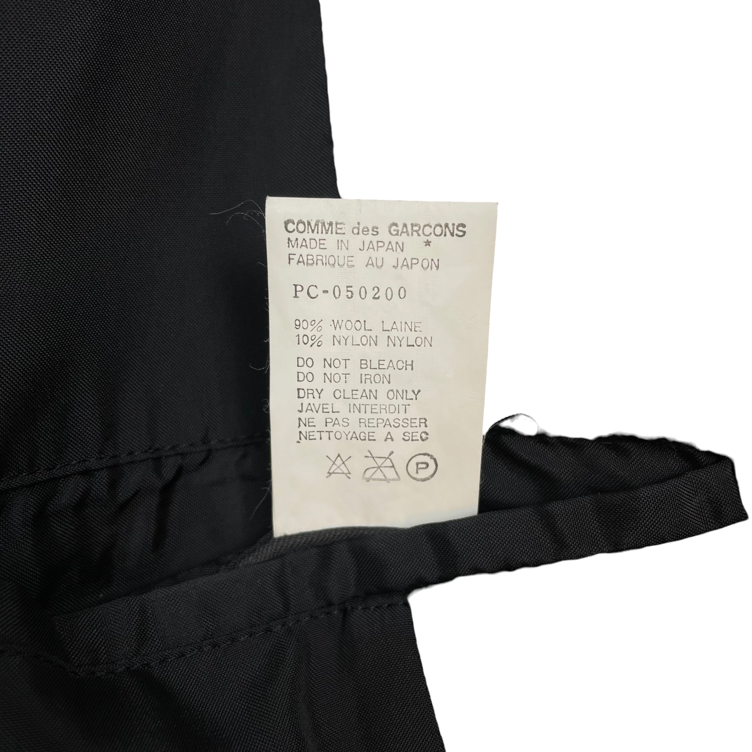 Comme des Garcons Homme Plus AD2005 Wool Coat Black (Size M) thumbnail 6