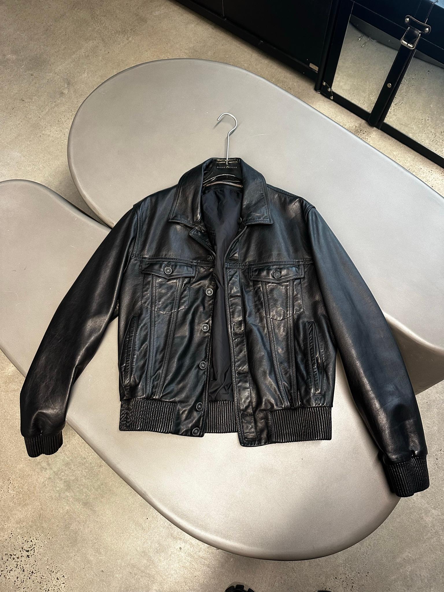 Kenzo Leather Jacket Black (Size L)