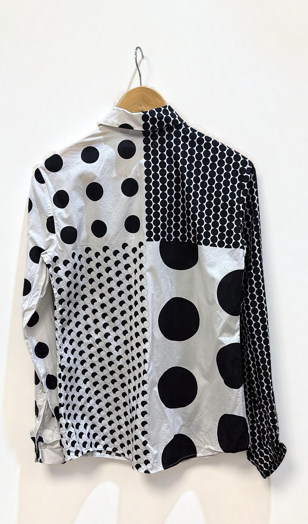 Sportmax Black White Polka Dot Shirt S thumbnail 2