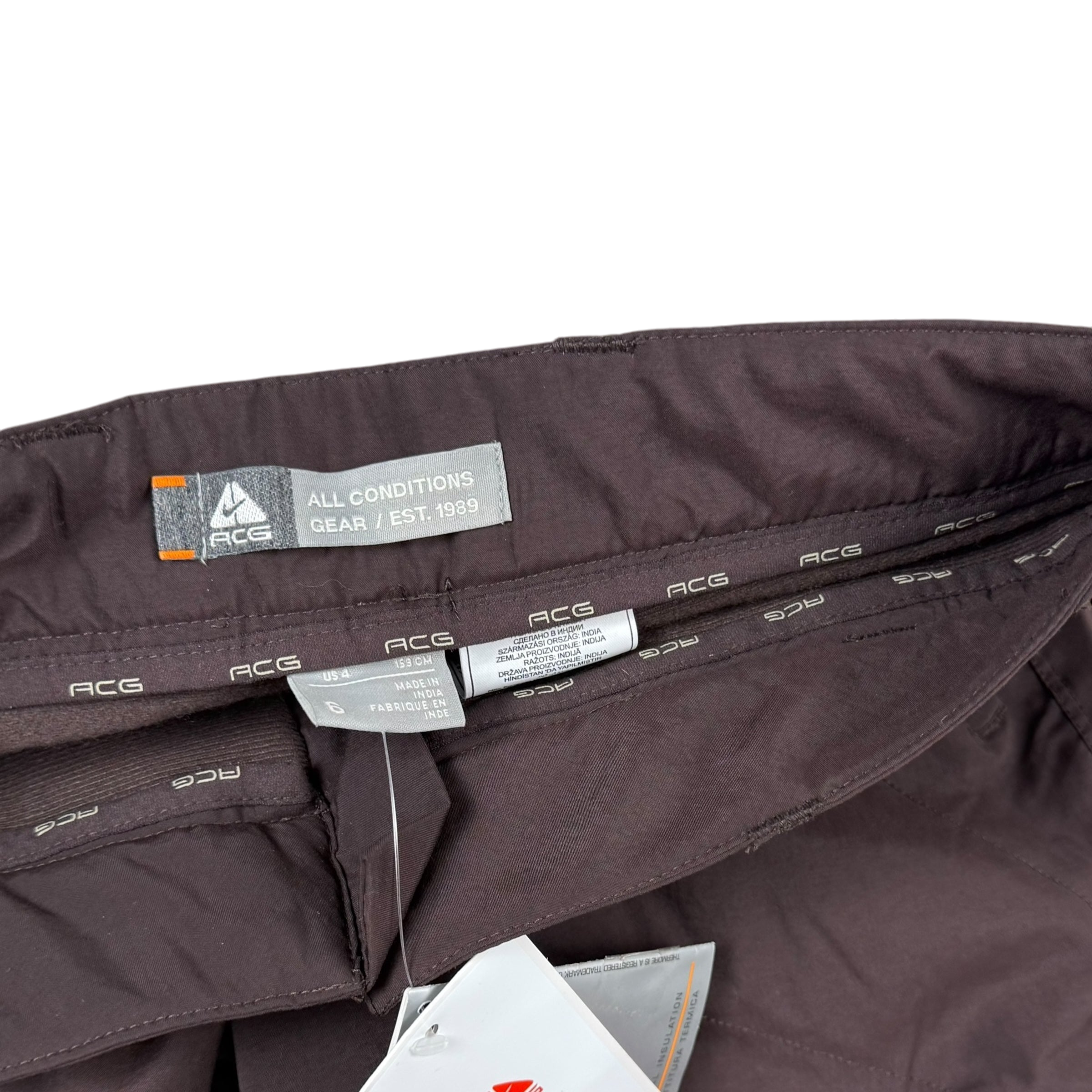 Nike ACG 00s Womens Insulated Cargo Pants Brown (Size 6) thumbnail 5