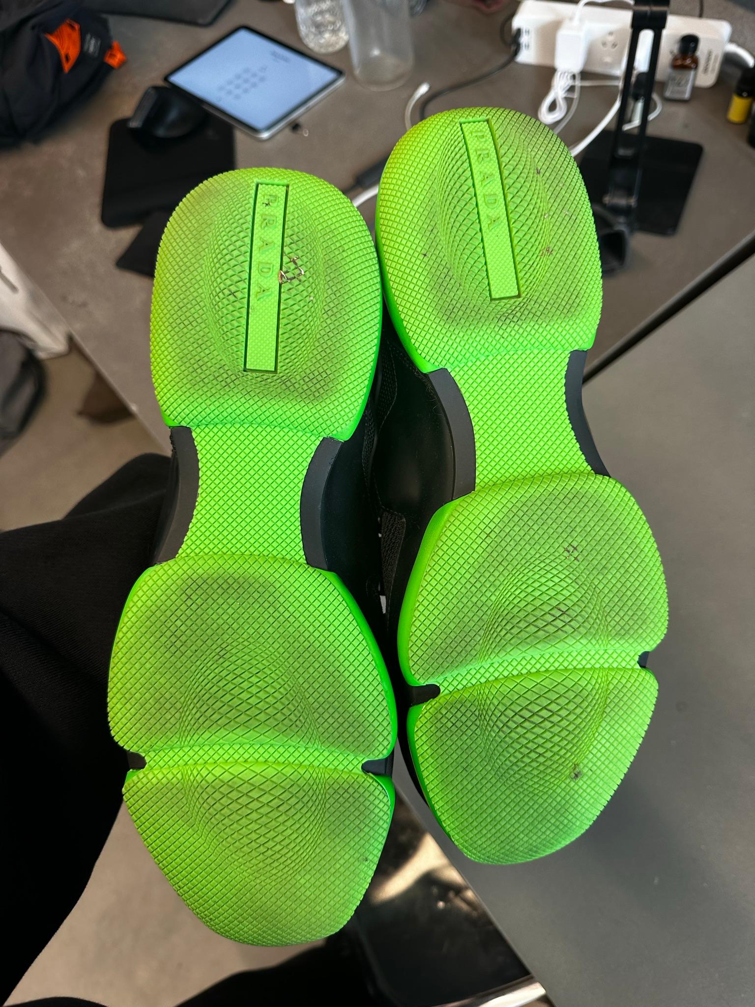 Prada FW18 Cloudbust Strap Sneakers Black/Green (Size US11/UK10) thumbnail 2