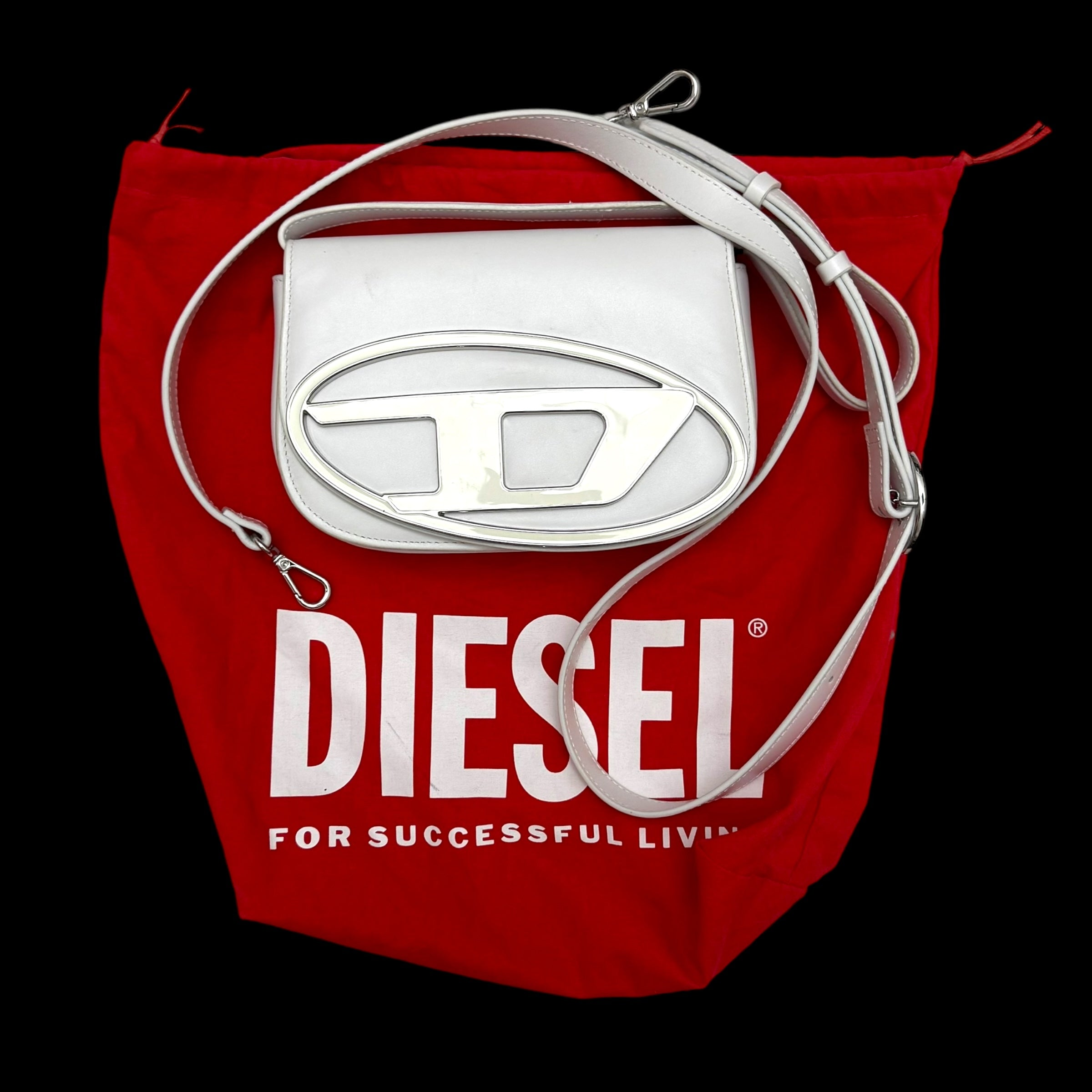 Diesel 1DR Womens Shoulder Bag White thumbnail 9