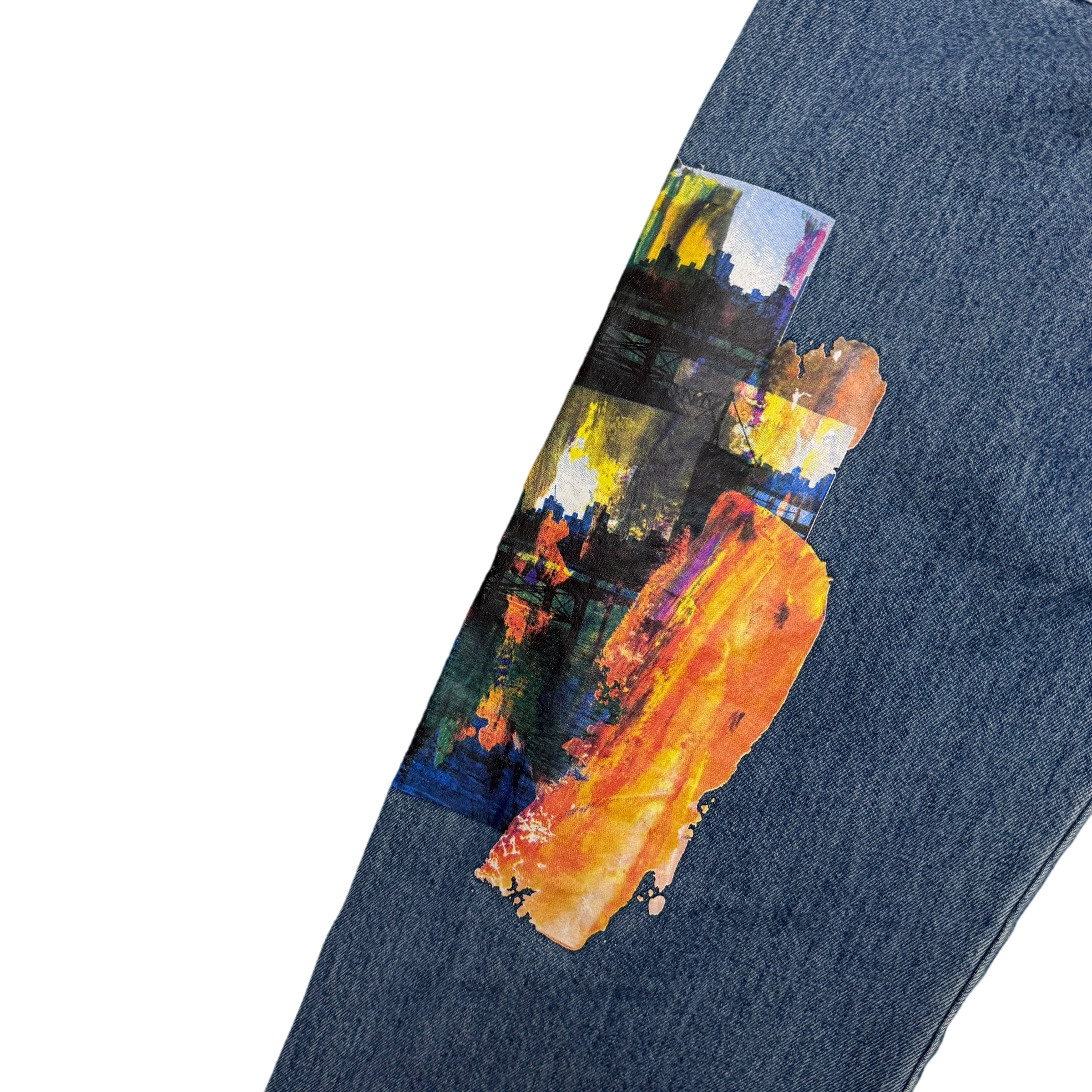 Marithé François Girbaud 2000s Straight Leg Koi Fish Print Jeans (Fits 33”) thumbnail 6