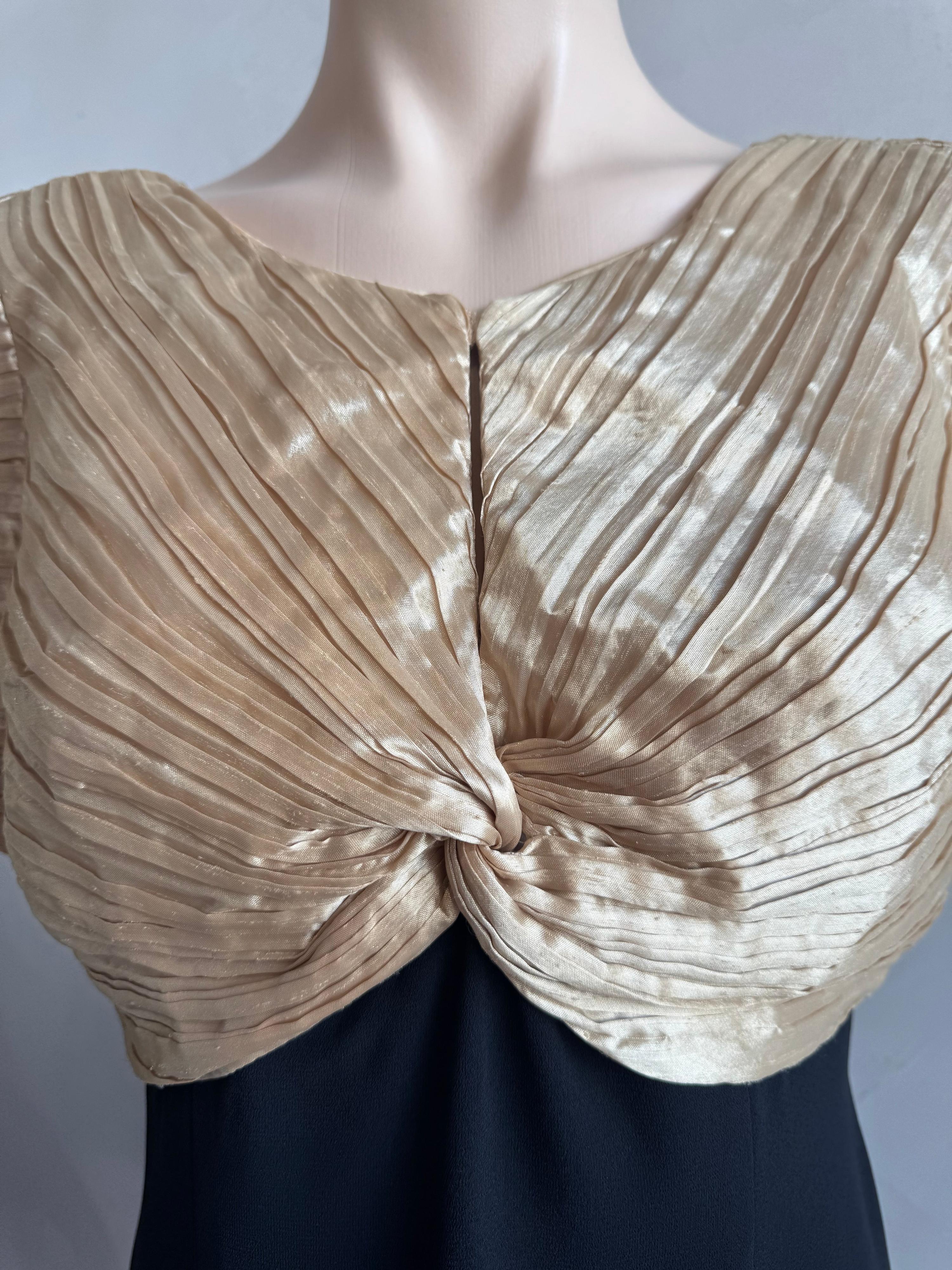 Vintage Mr. K & Co. Gold trim evening dress - size L thumbnail 7