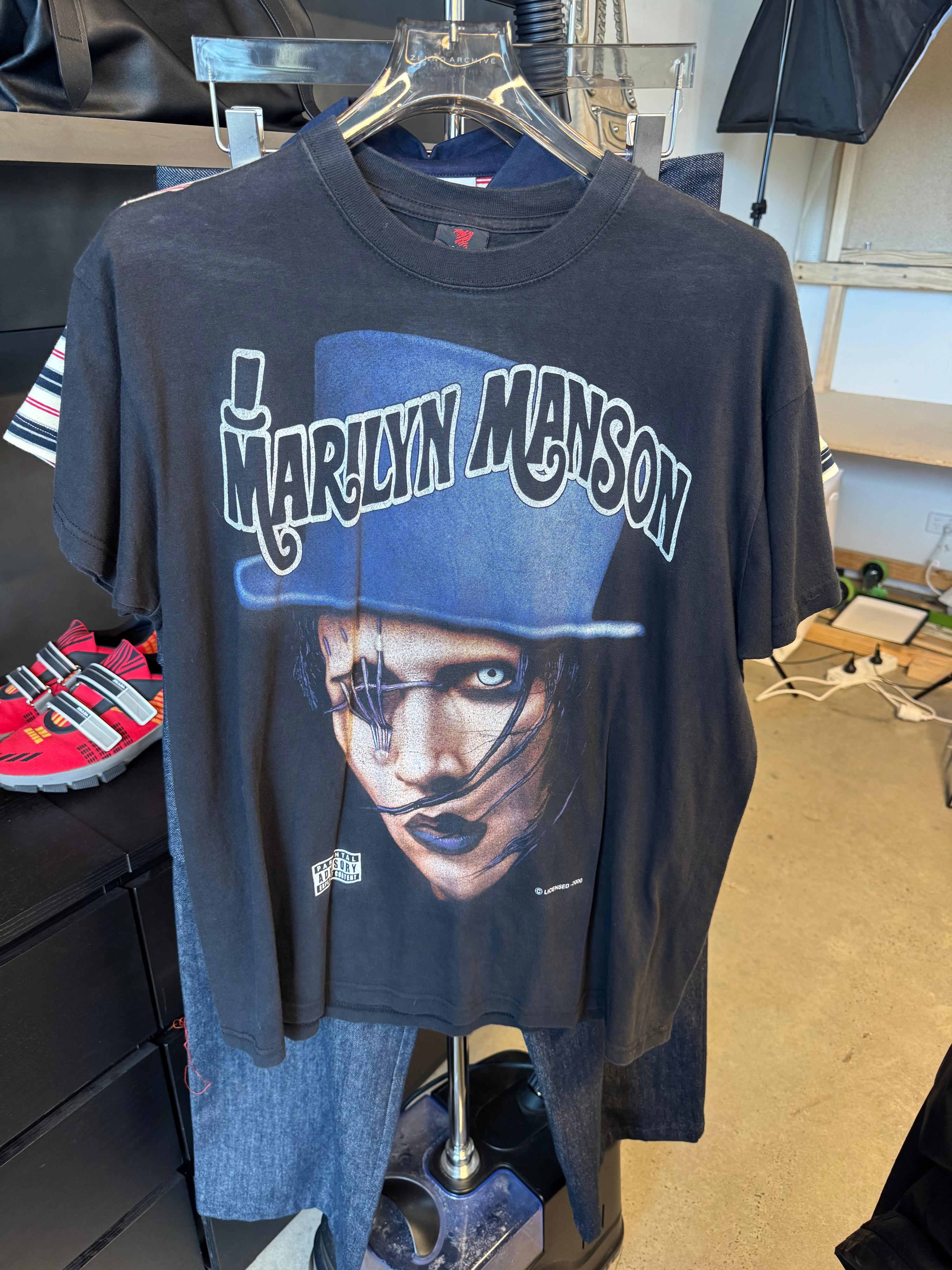 Marilyn Manson Graphic T-Shirt Blacn (Size L)