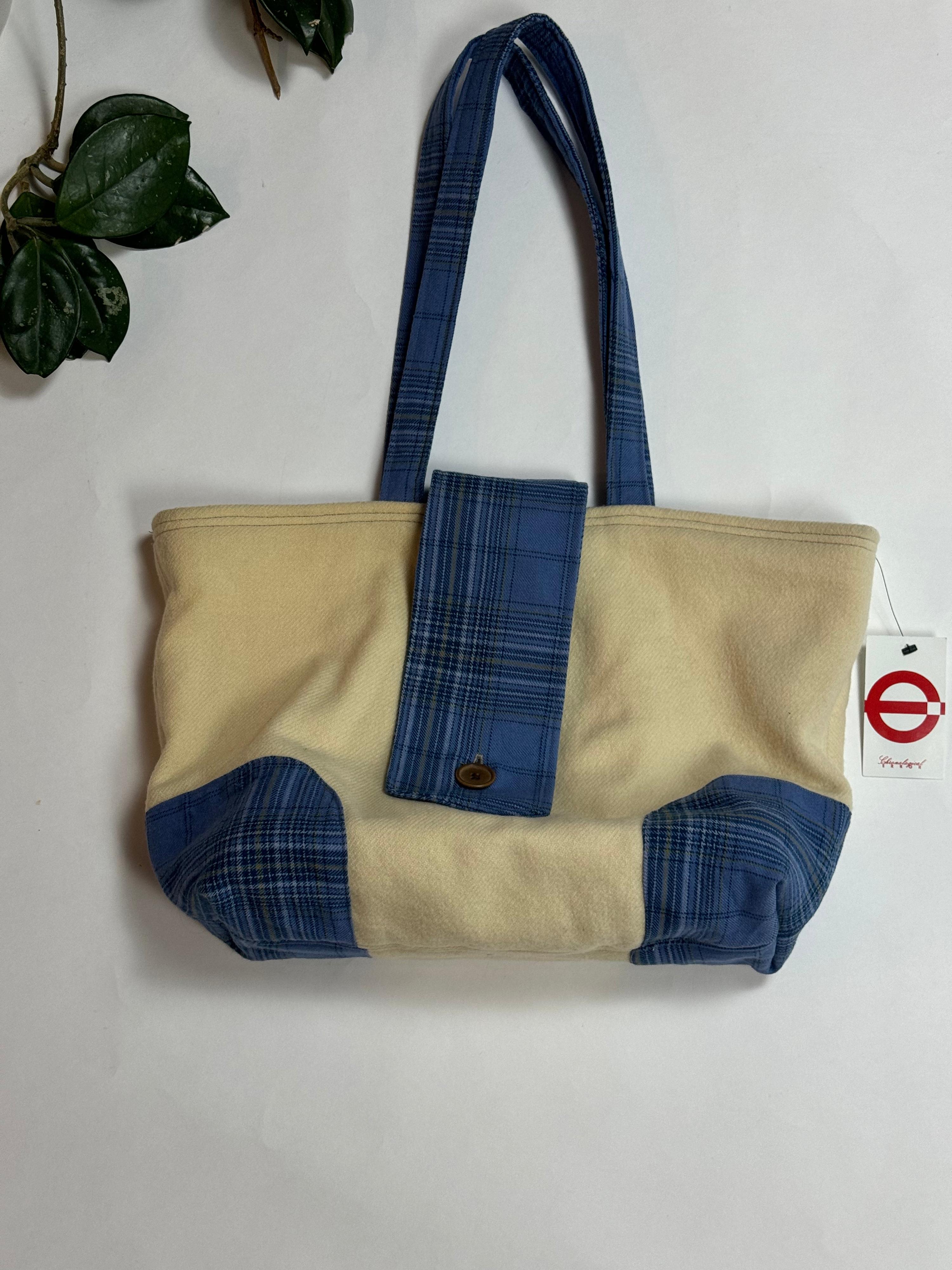 Plaid Patch Canvas Tote