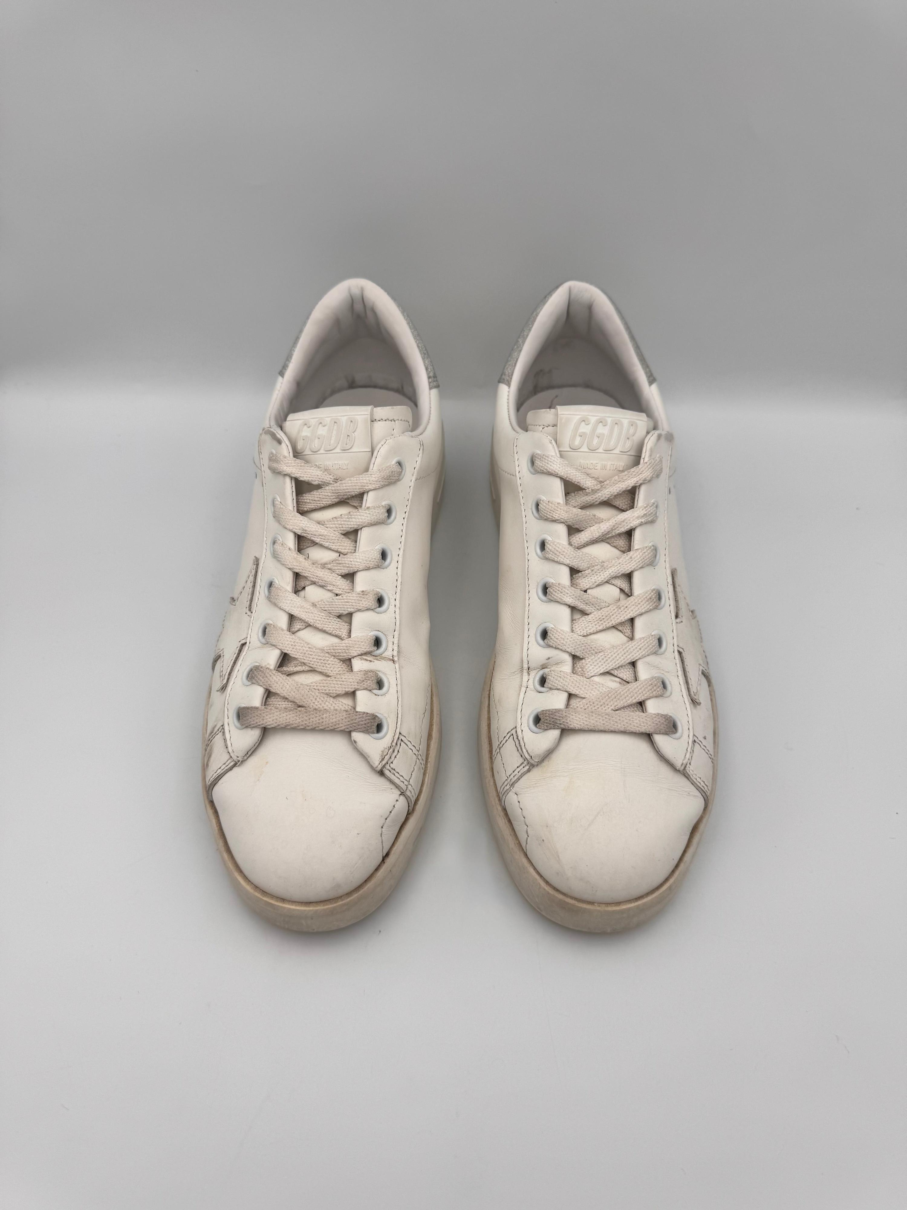 Golden Goose Silver Sneakers Size 39
