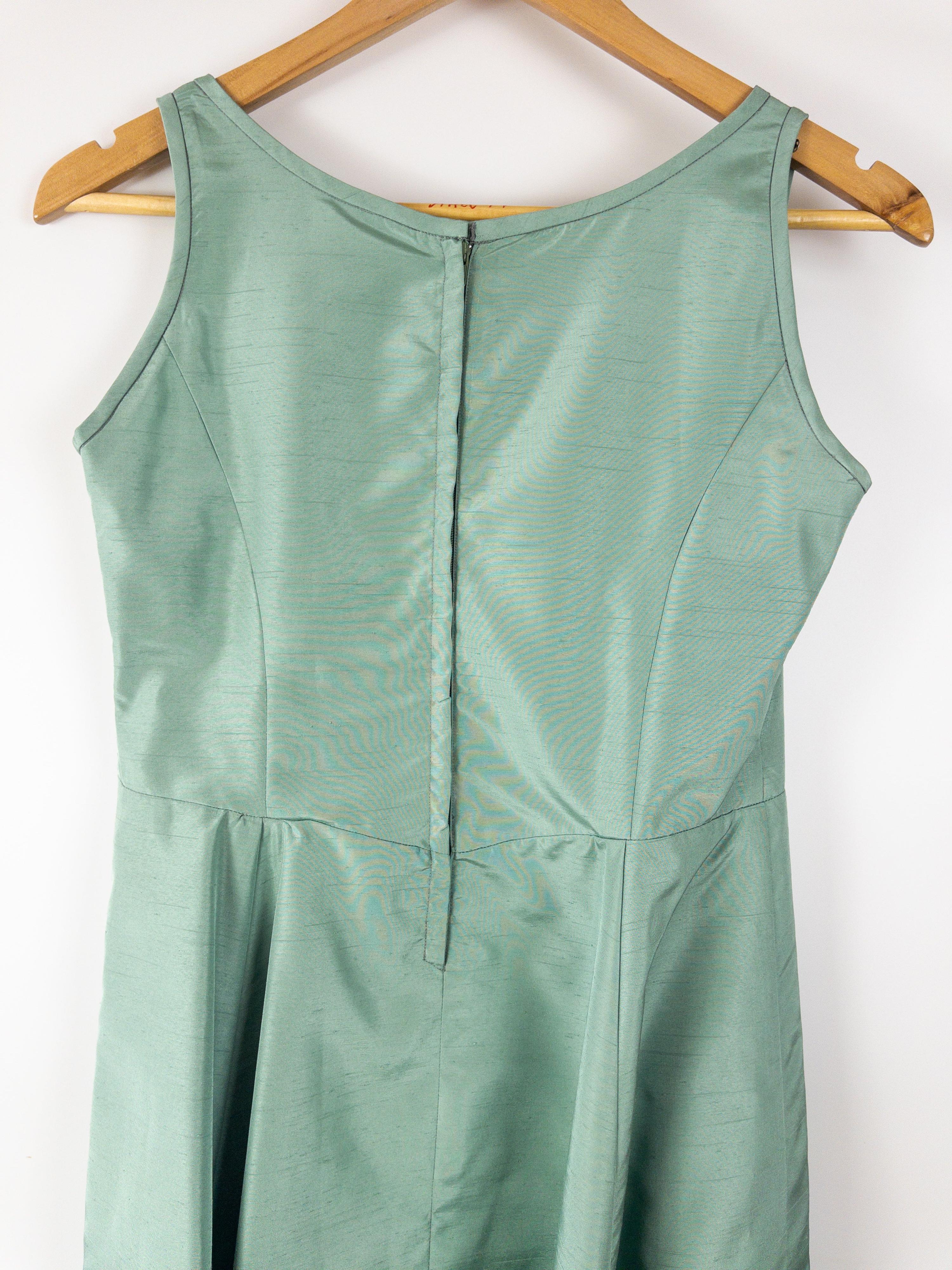 Vintage Custom Sea Foam Green Maxi Dress/Gown Size XS thumbnail 6