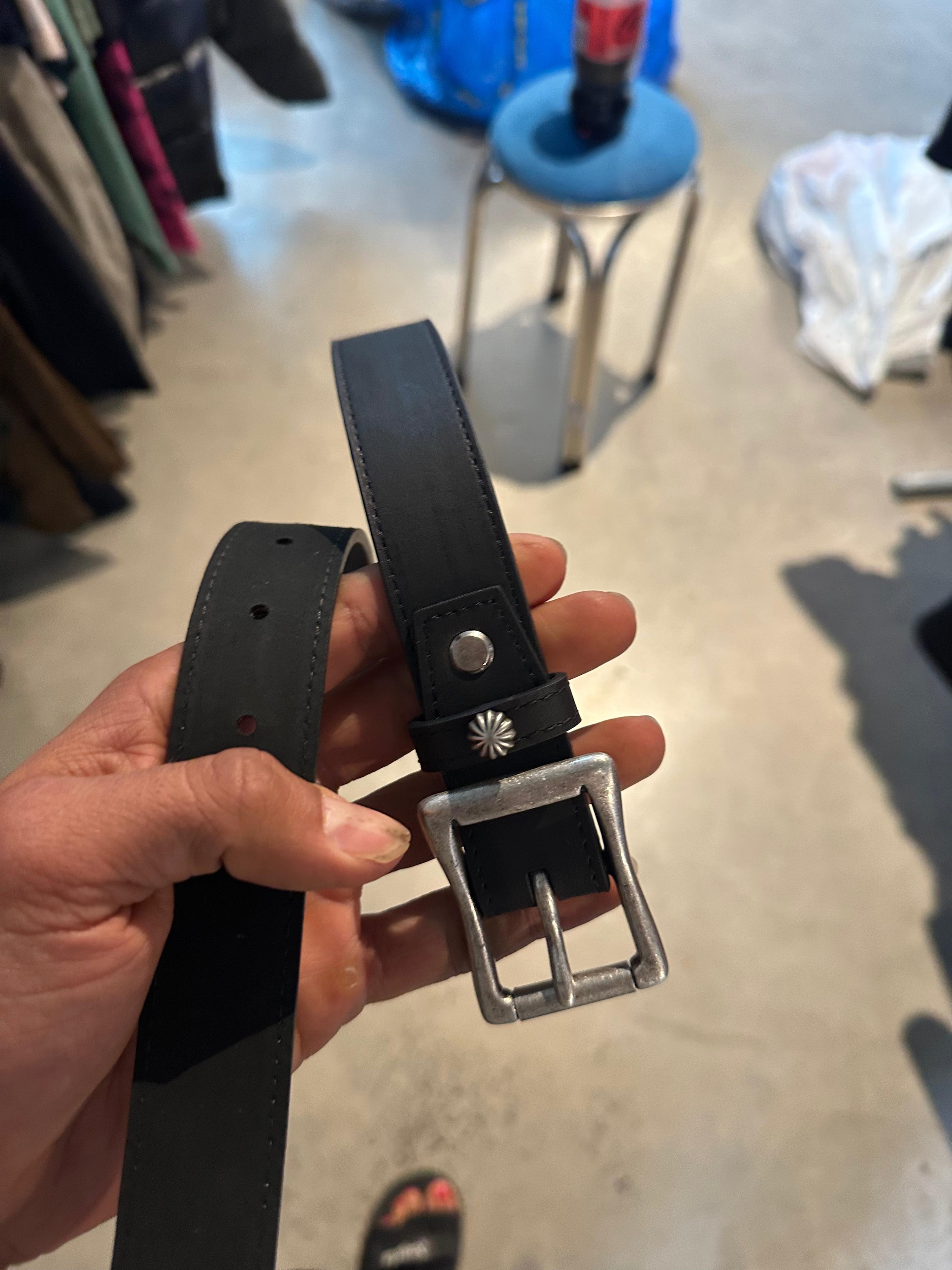 Semblance Leather Belt Black