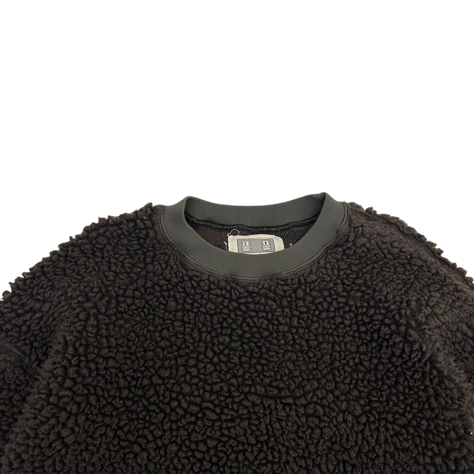 Cav Empt AW18 Boa Fleece Paneled Crewneck Brown/Black (Fits M-L) thumbnail 2