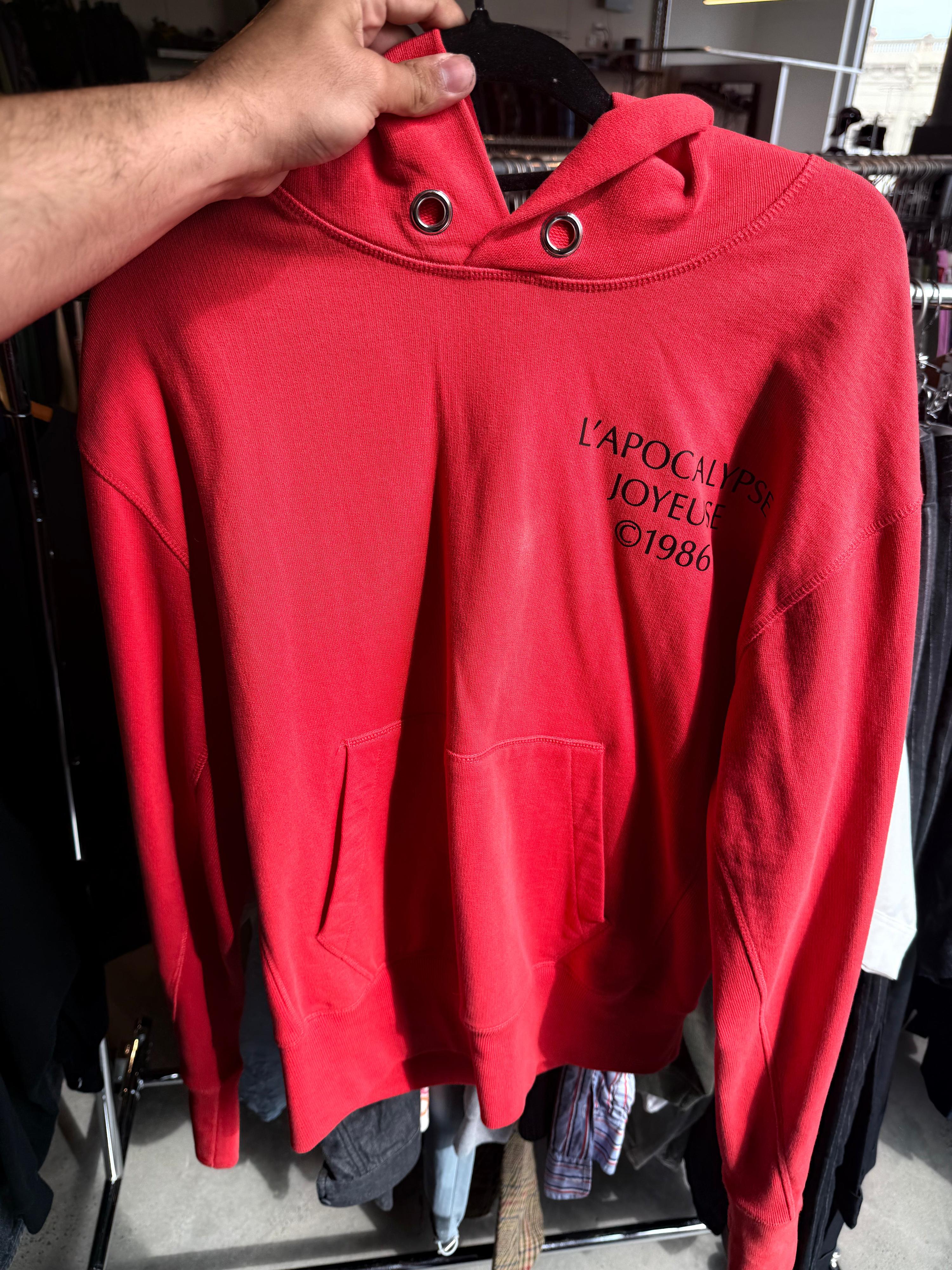 Helmut Lang ‘L’Apocalypse Joyeuse’ Hoodie Red (Size L)