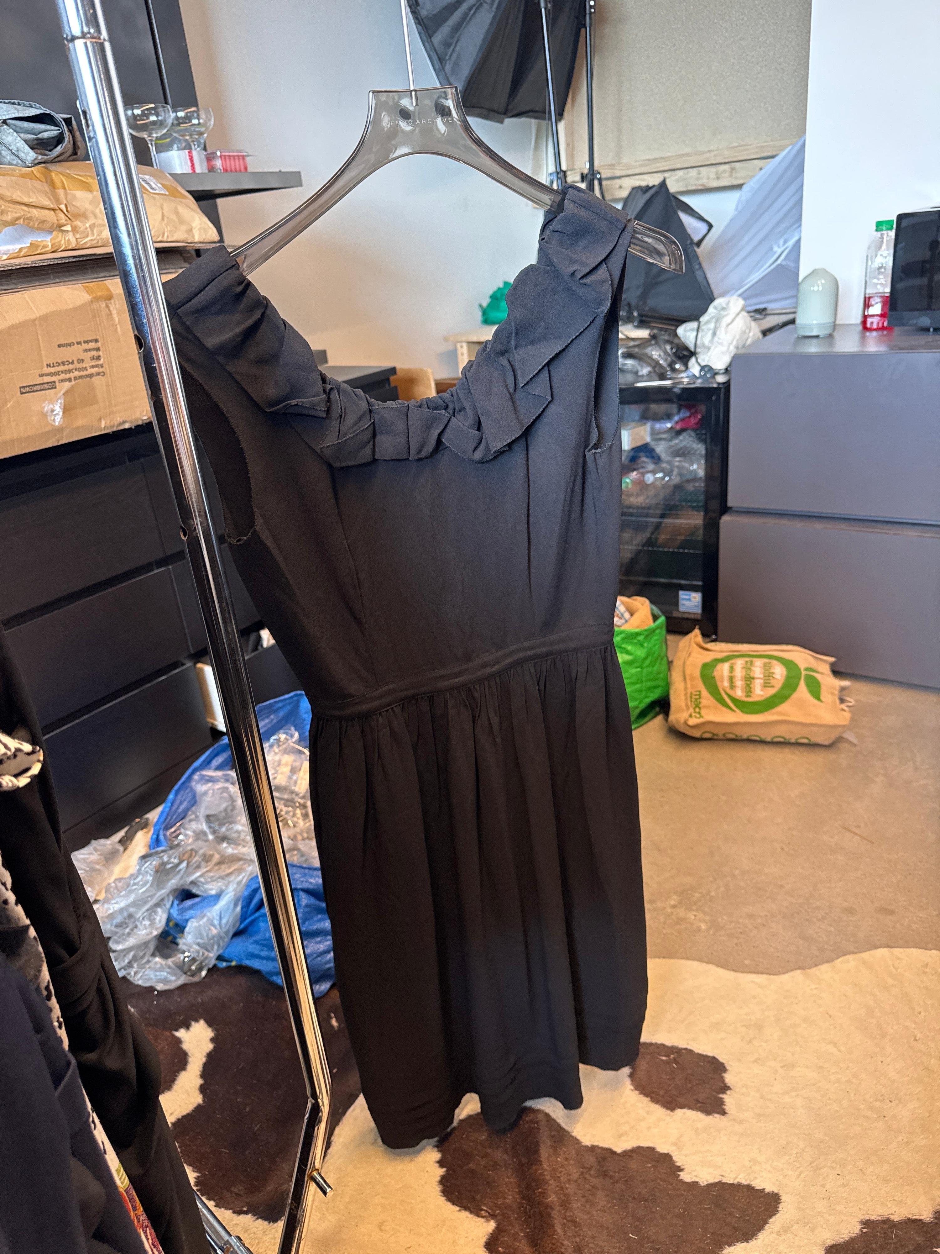 Prada Black Frilly Dress (Size 44)